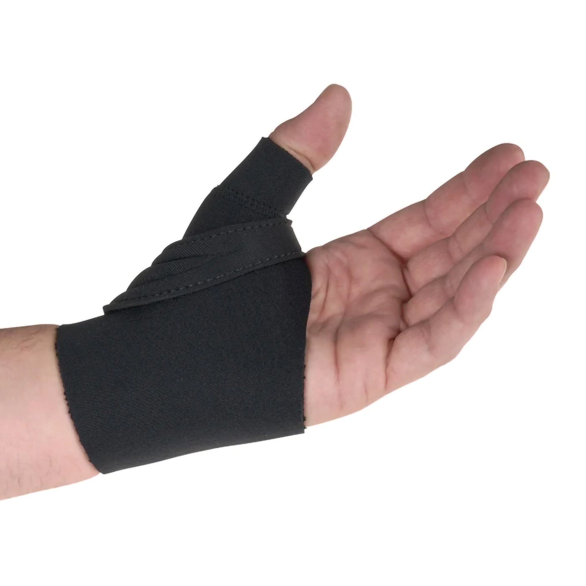 Thumb CMC Restriction Splint Comfort Cool® Adult Medium Wrap Around Strap Right Hand Black (1 Unit)