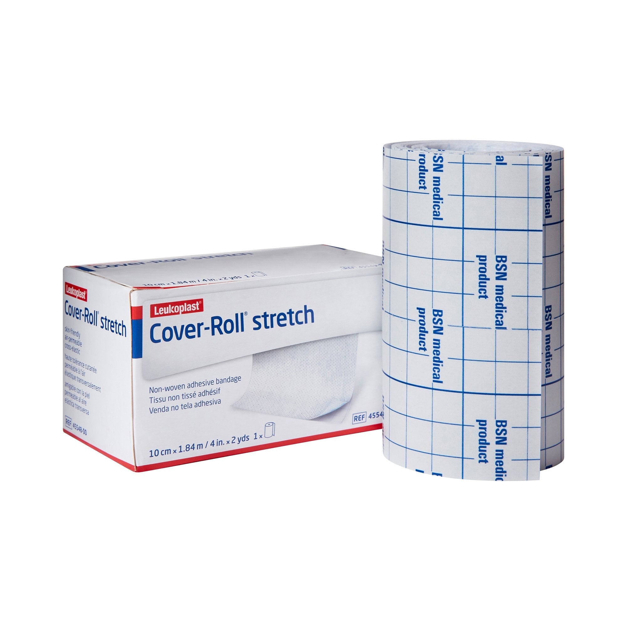 Cover-Roll® Stretch Nonwoven Polyester Dressing Retention Tape, 4 Inch x 2 Yard, White (12 Units)