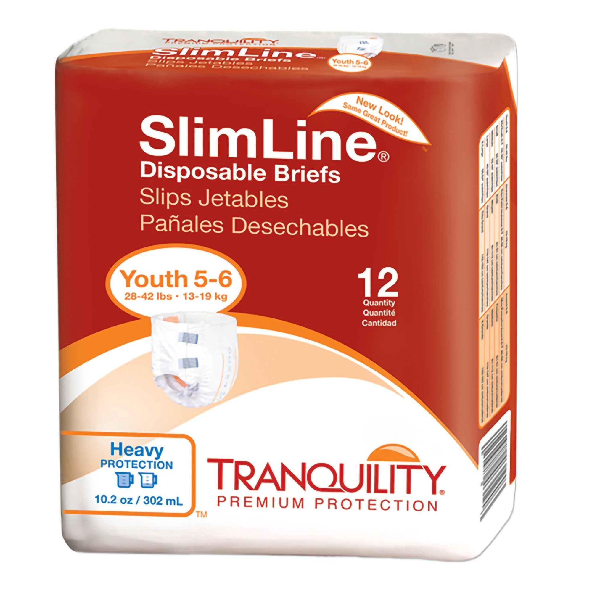 Tranquility® SlimLine® Incontinence Brief, Junior (120 Units)