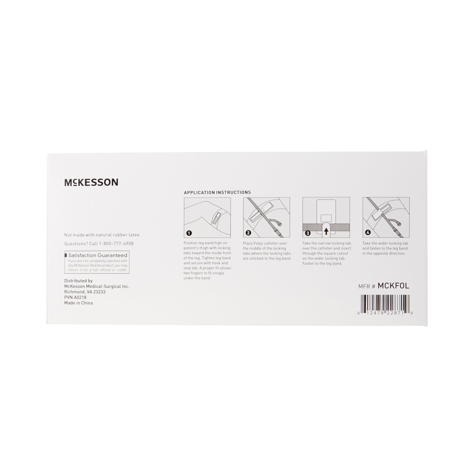 McKesson Foley Catheter Holder Leg Strap, 2x24" Dual-Locking - 100 Pack