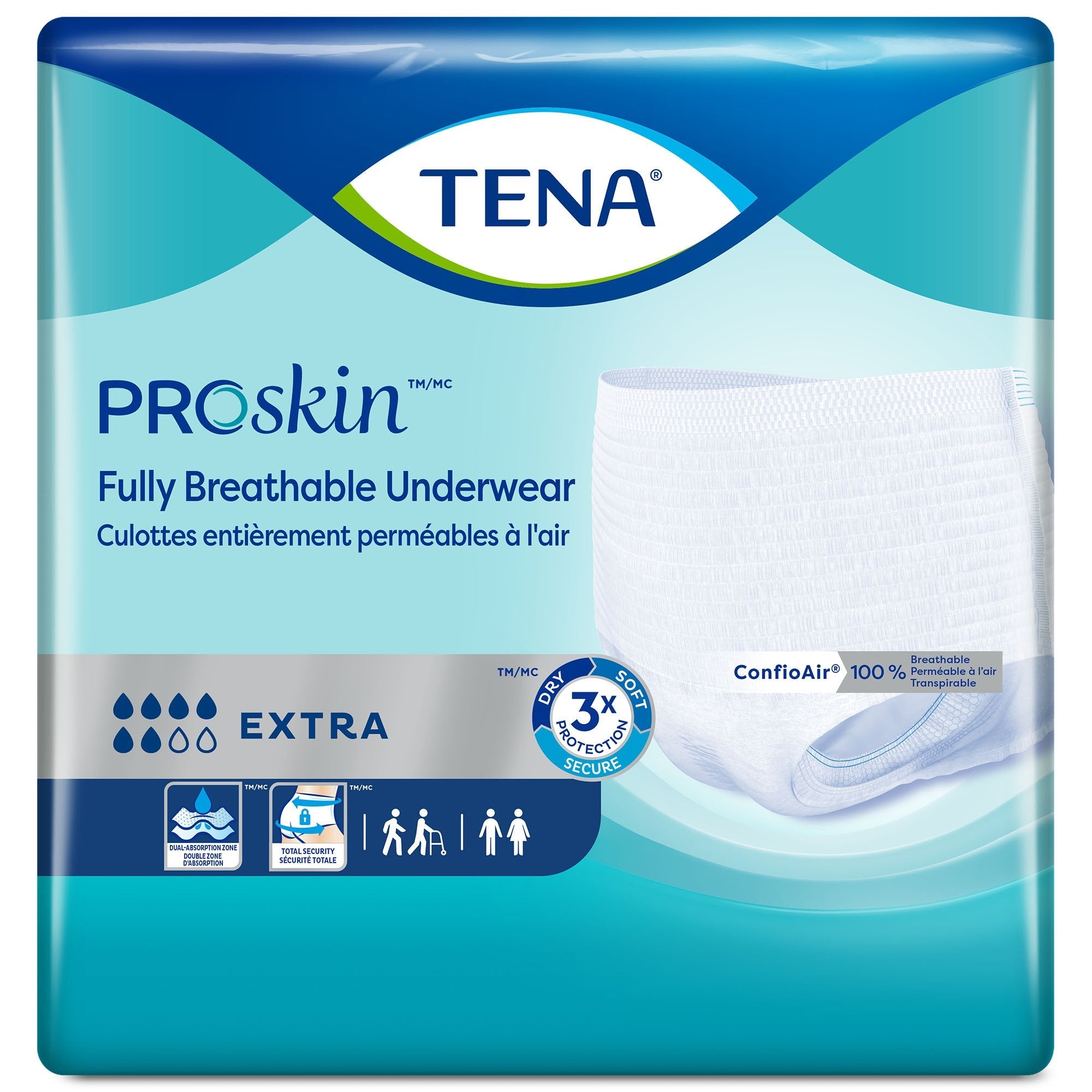 Tena ProSkin Extra Absorbent Underwear, XXL, 12-Pack, Unisex