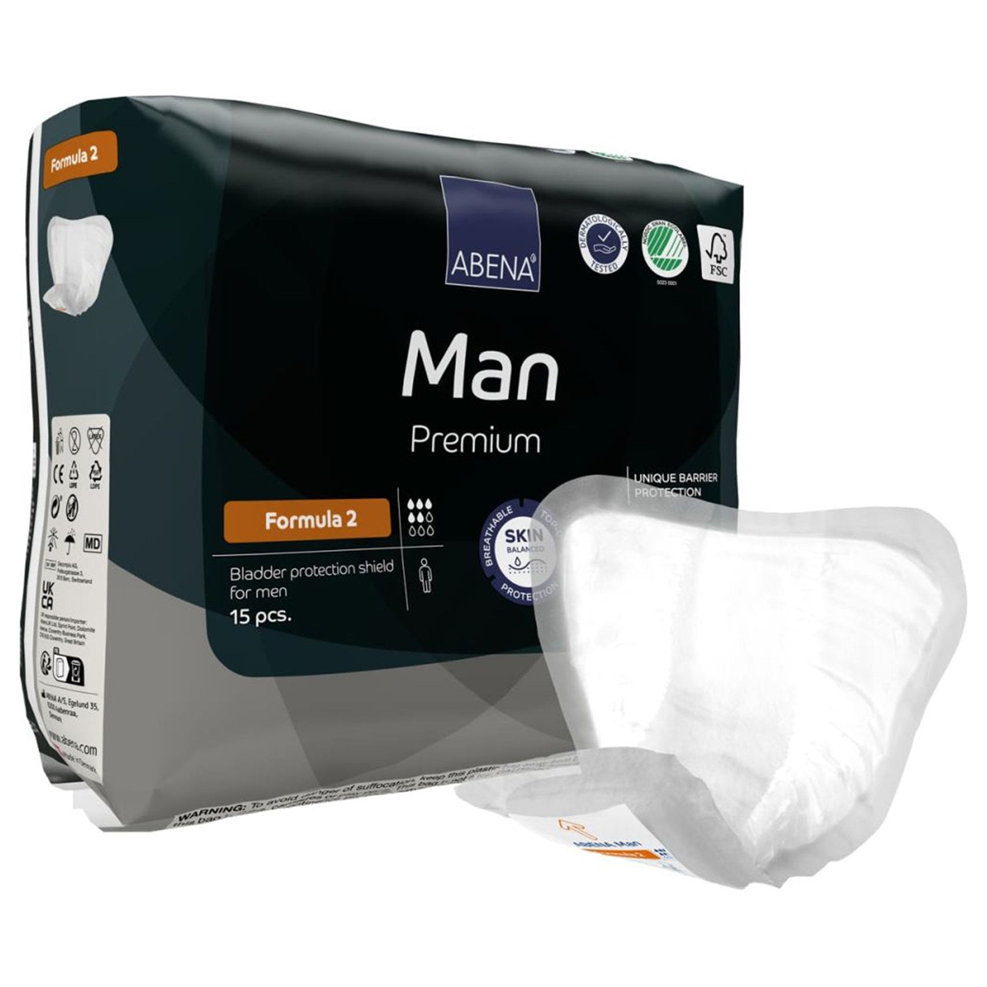 Abena® Man Premium Bladder Protection Shield, Formula 2 (15 Units)