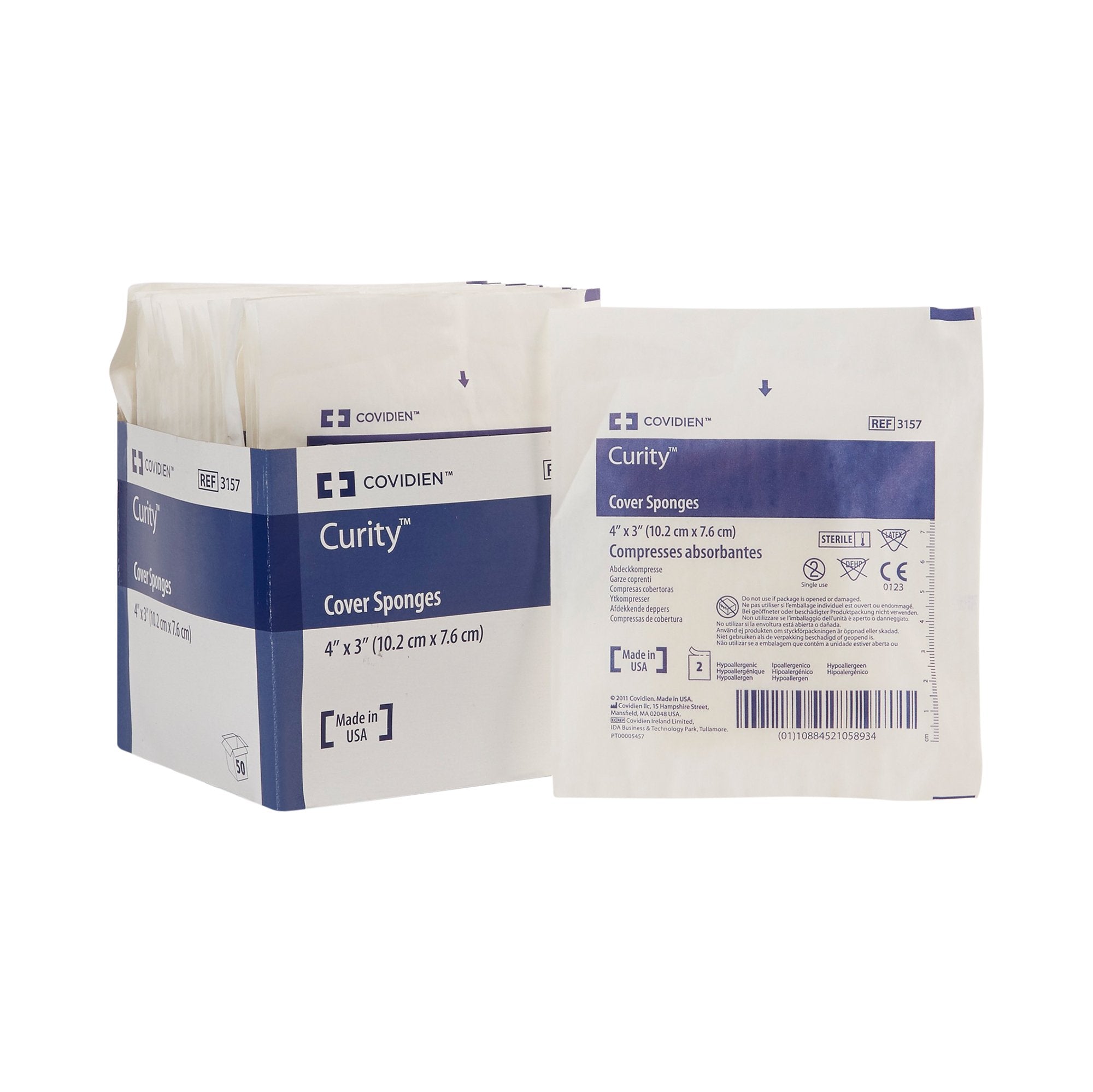 Curity™ Sterile Nonwoven Sponge, 3 x 4 Inch (25 Units)