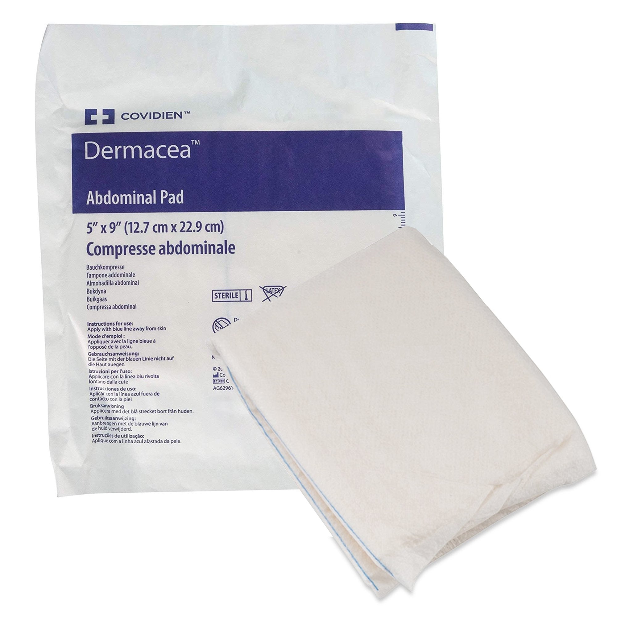 Dermacea™ Abdominal Pad, 5 x 9 Inch (880 Units)