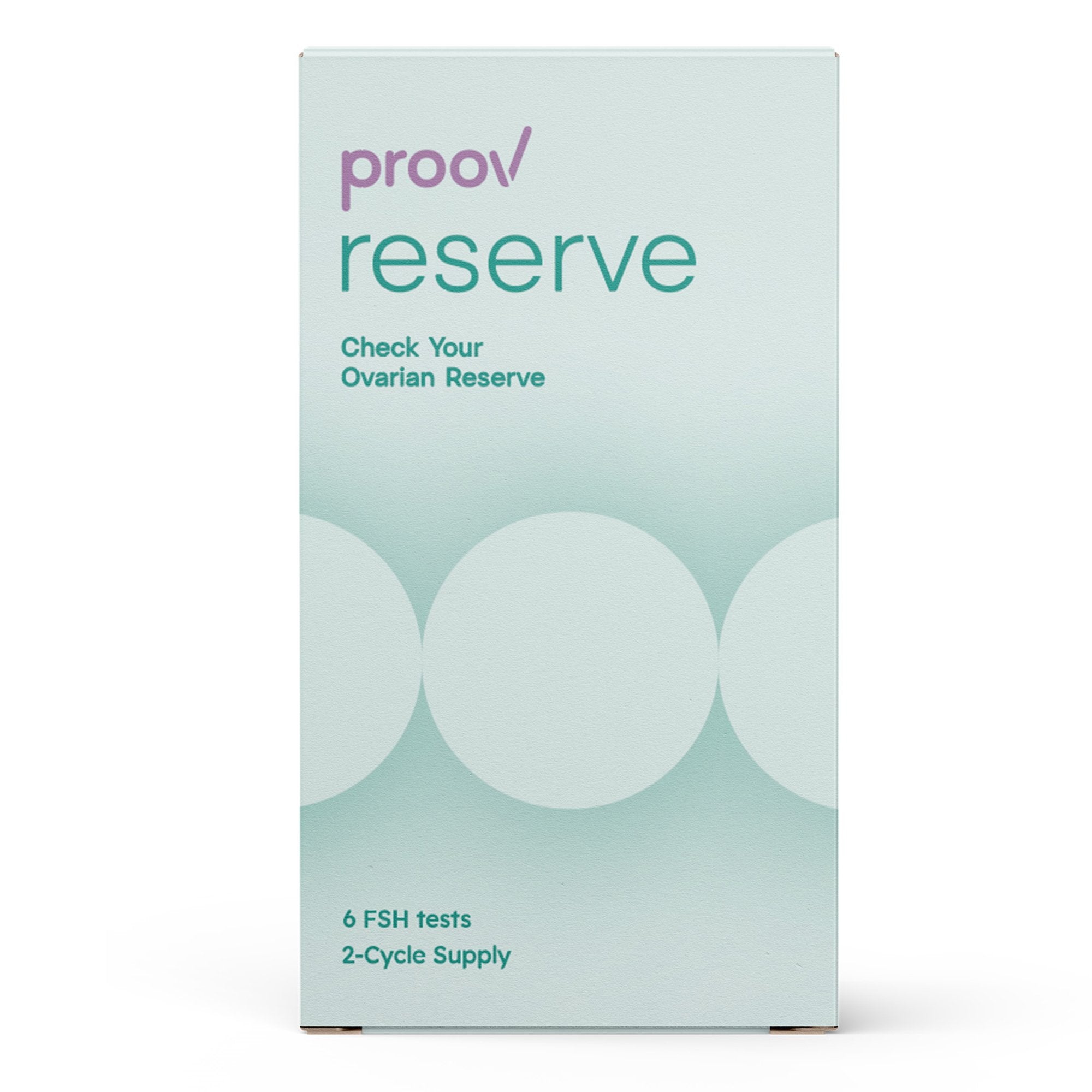 Sexual Health Test Kit Proov Reserve Follice Stimulating Hormone (FSH) 6 Tests per Kit CLIA Waived (1008 Units)