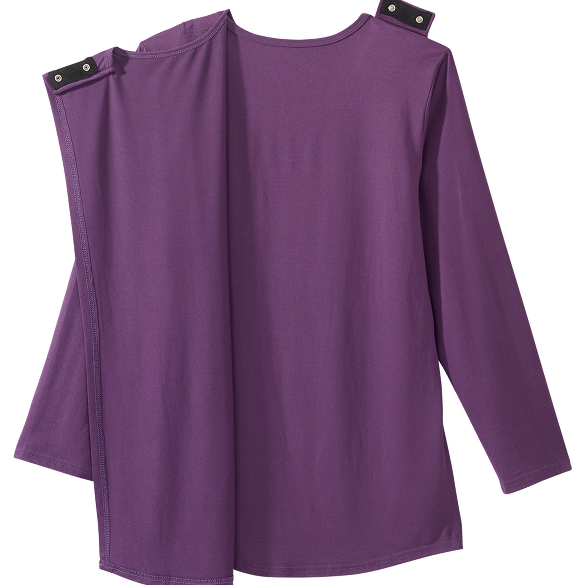 Silverts® Women's Open Back Embellished Long Sleeve Top, Eggplant, 2X-Large (1 Unit)