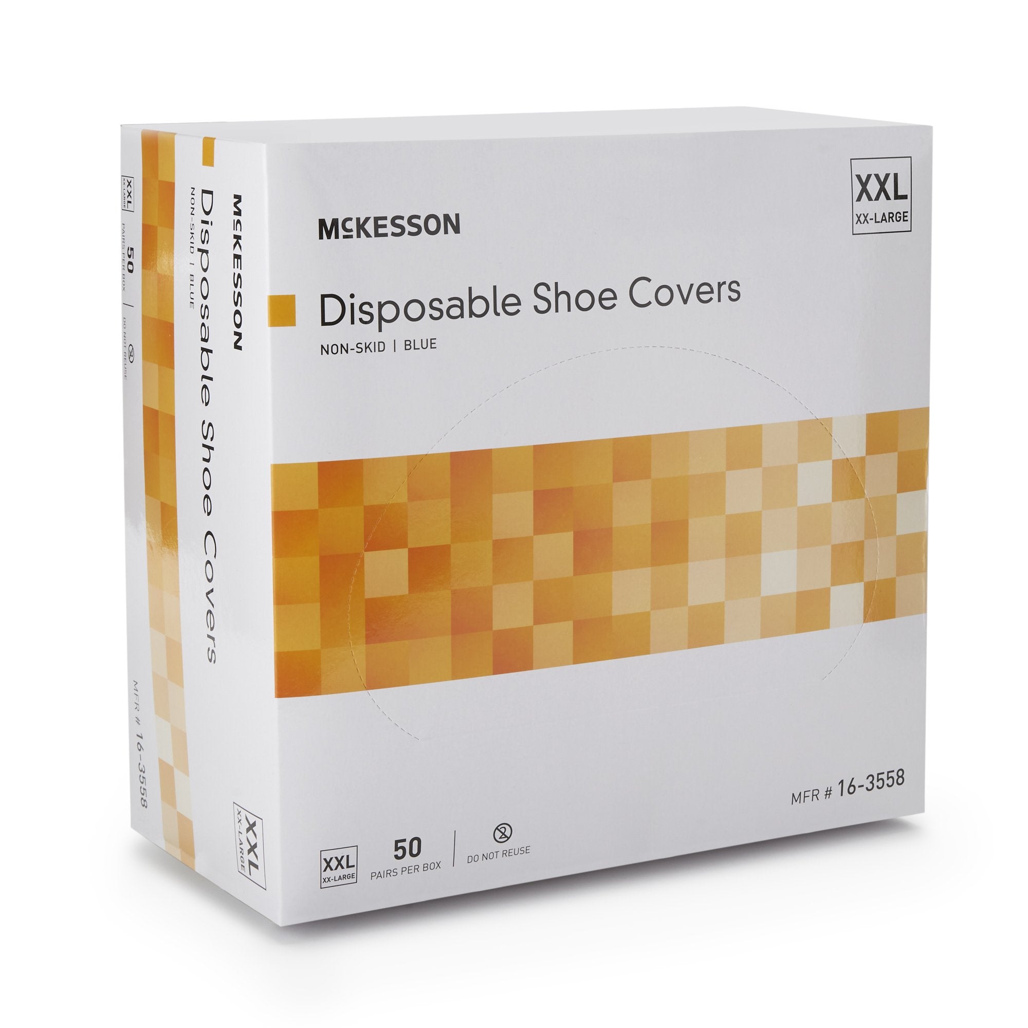 McKesson Shoe Covers, 2X-Large, Nonskid Sole, Blue (2 Units)