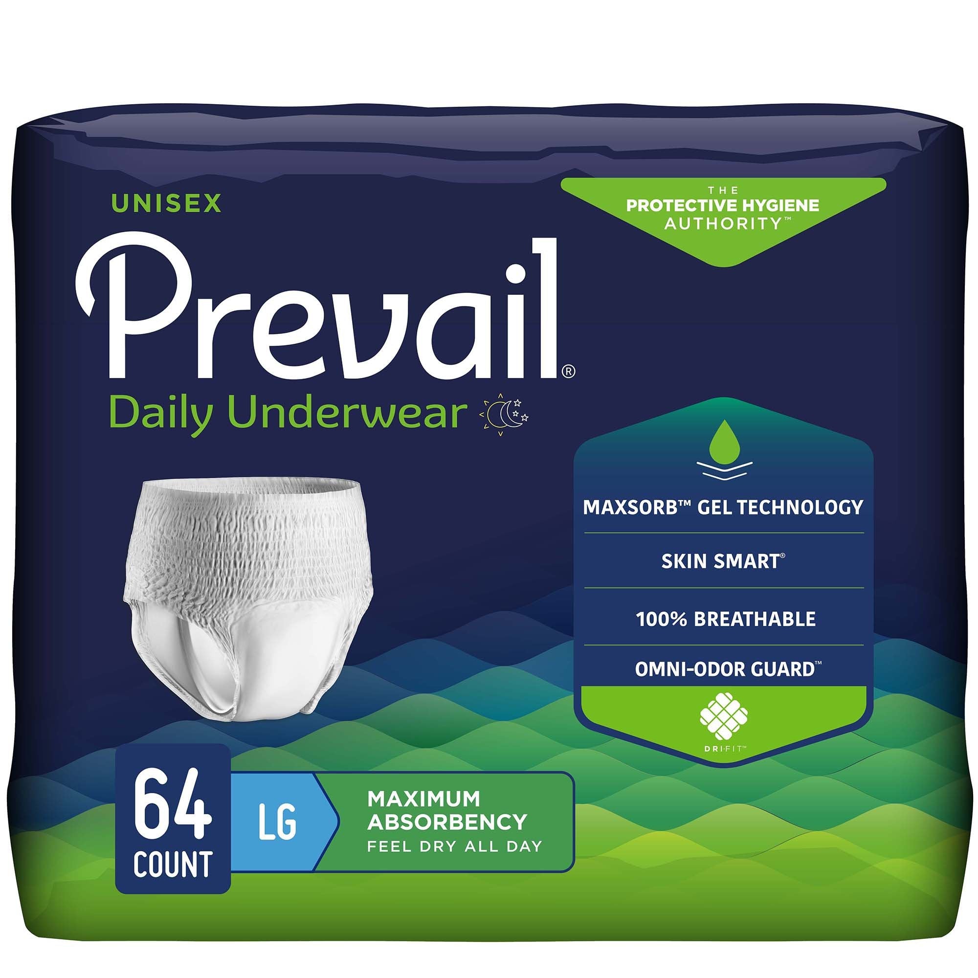 Prevail® Max Absorbency Underwear, Large - Comfort & Protection