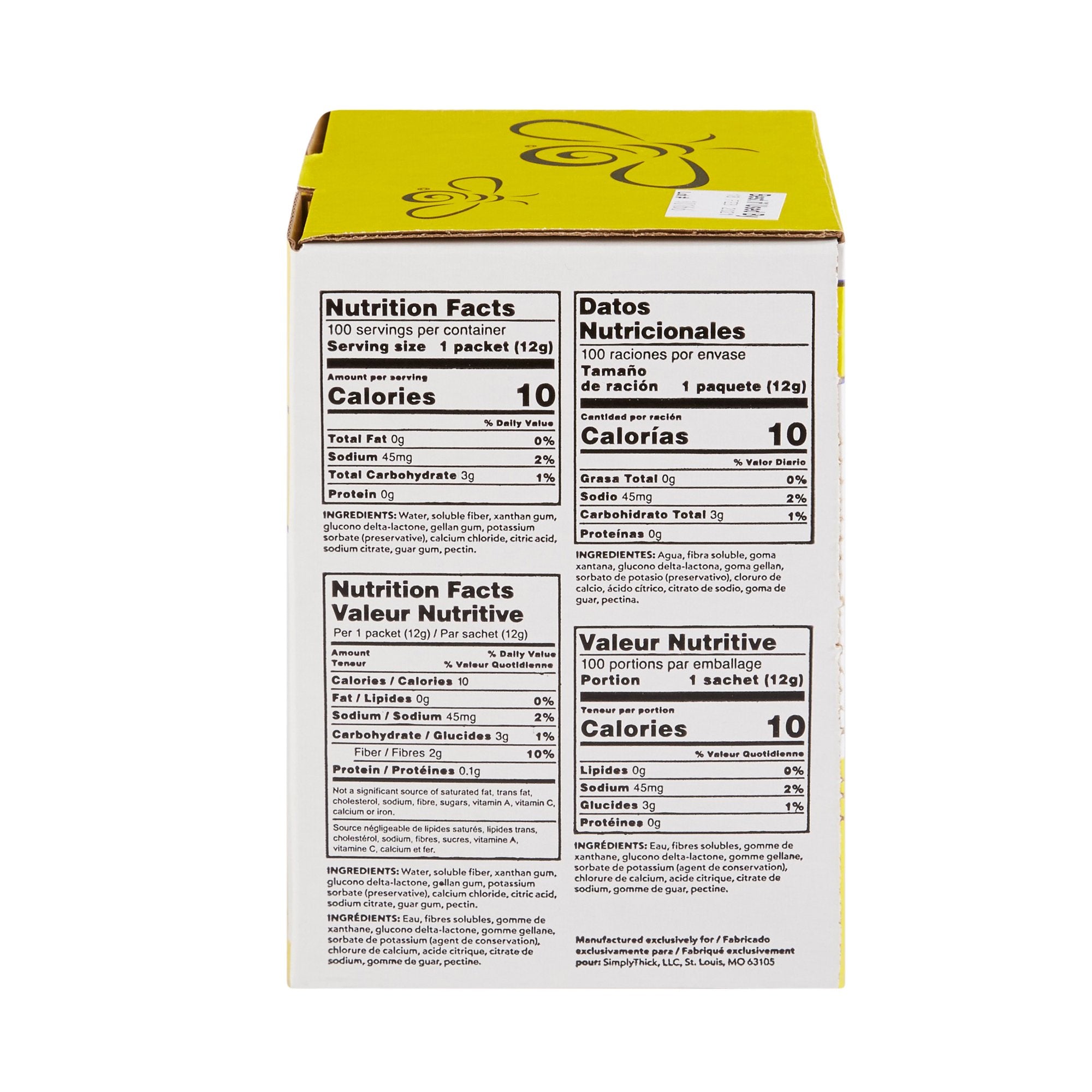 EasyMix™ SimplyThick® Food Thickener, Honey Consistency, 12-gram Packet (100 Units)