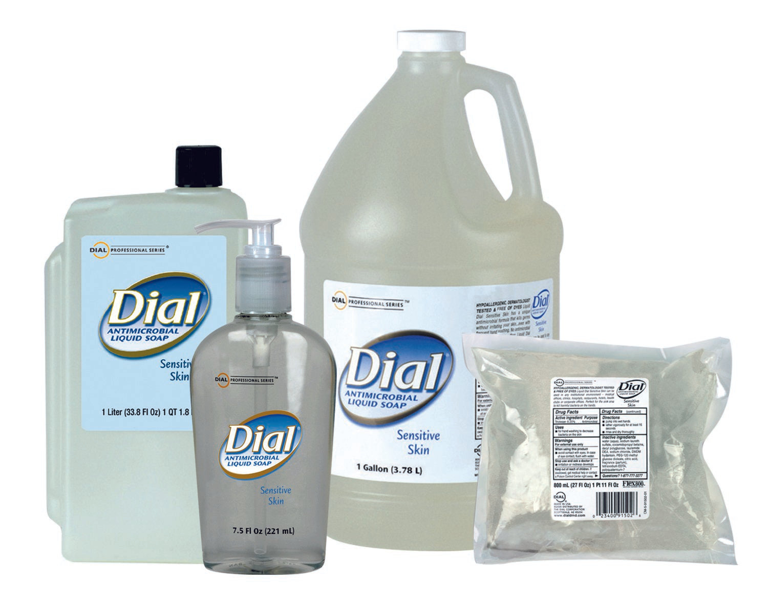 Dial® Sensitive Antimicrobial Soap 7.5 oz. Pump Bottle (12 Units)