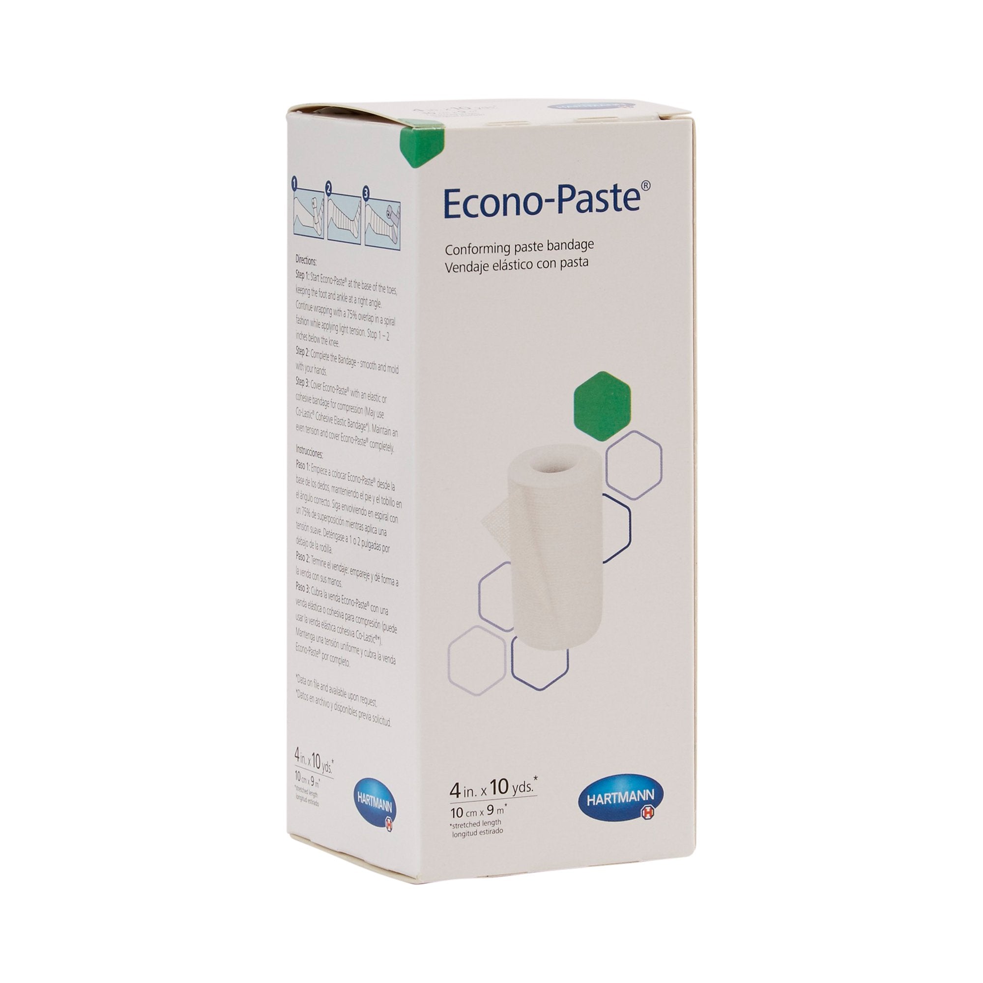 Econo-Paste® Impregnated Conforming Dressing, 4 Inch x 10 Yard (12 Units)