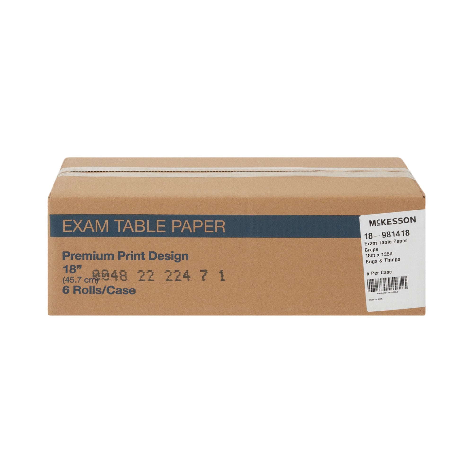 McKesson Crepe Table Paper, 18 Inch x 125 Foot, Print (Bugs and Things) (6 Units)