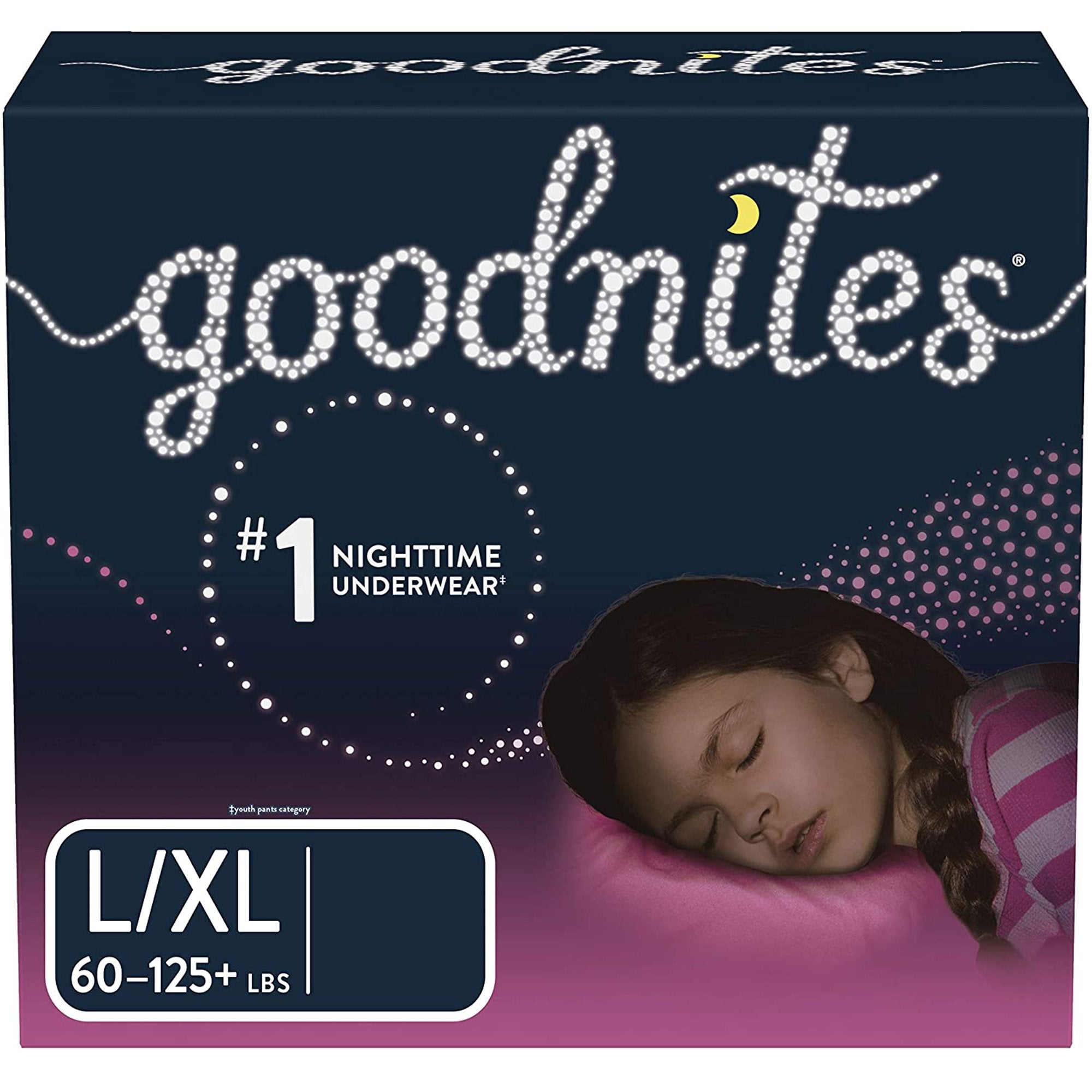 Goodnites® Girls Heavy Absorbency Nighttime Underwear, X-Large (28 Units)