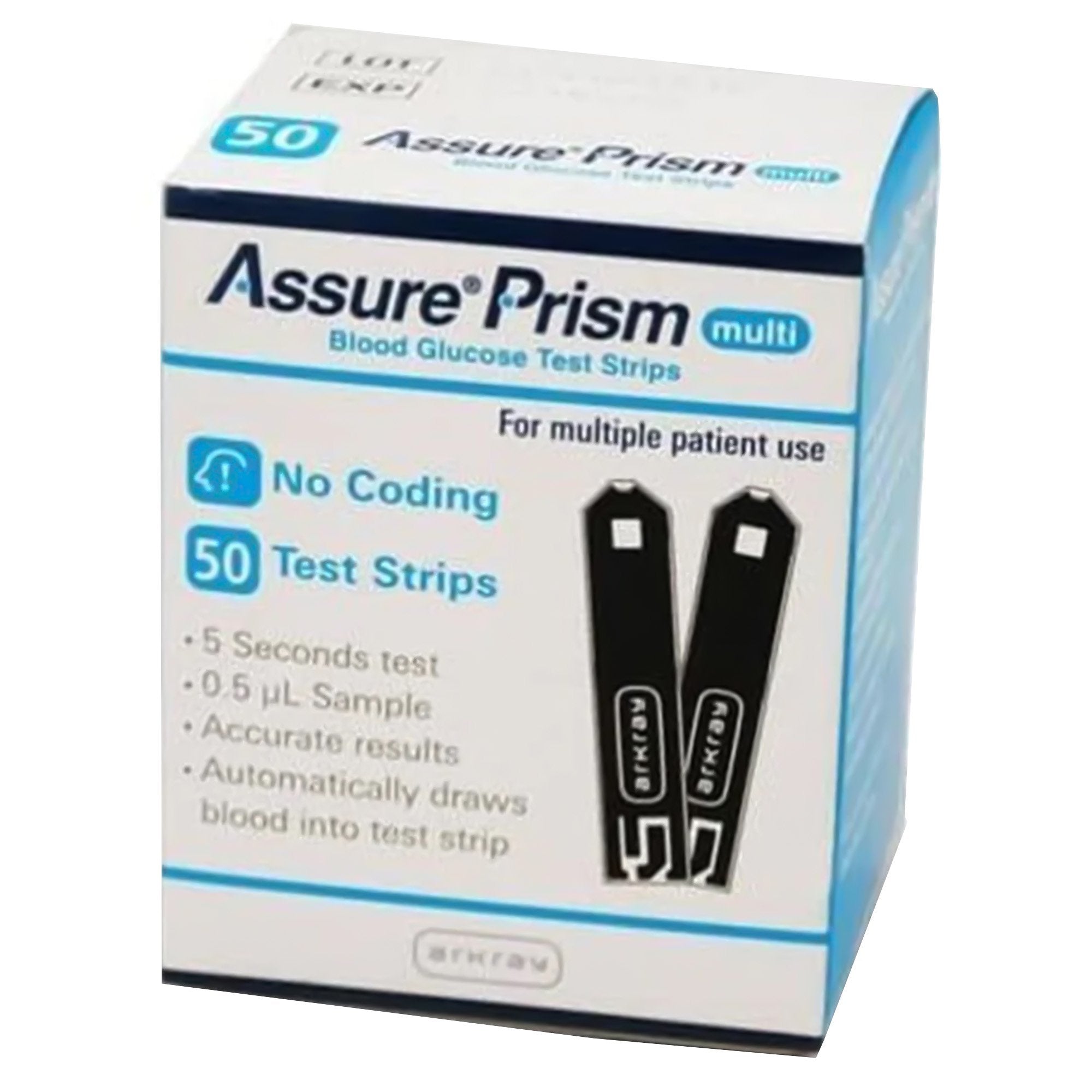 Blood Glucose Test Strips ASSURE® Prism Multi 50 per Box (50 Units)