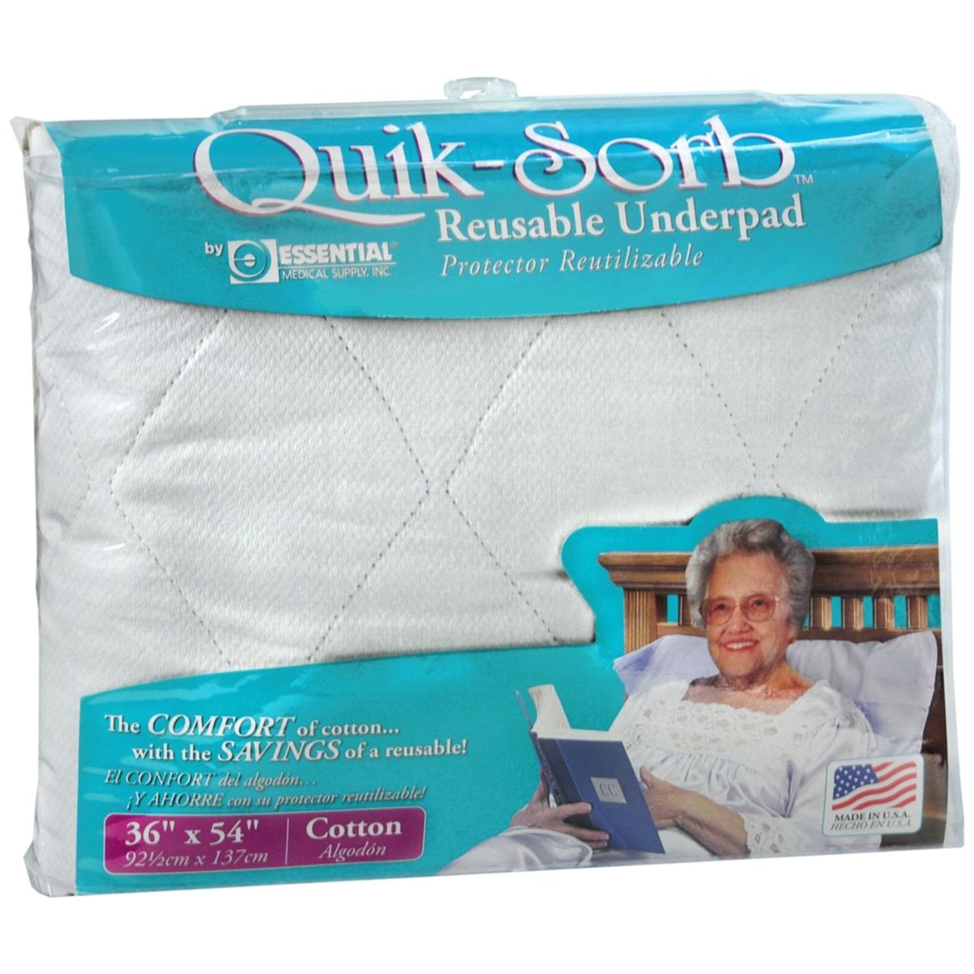 Quik-Sorb™ Reusable Underpad, 36 x 54 in., Blue (1 Unit)