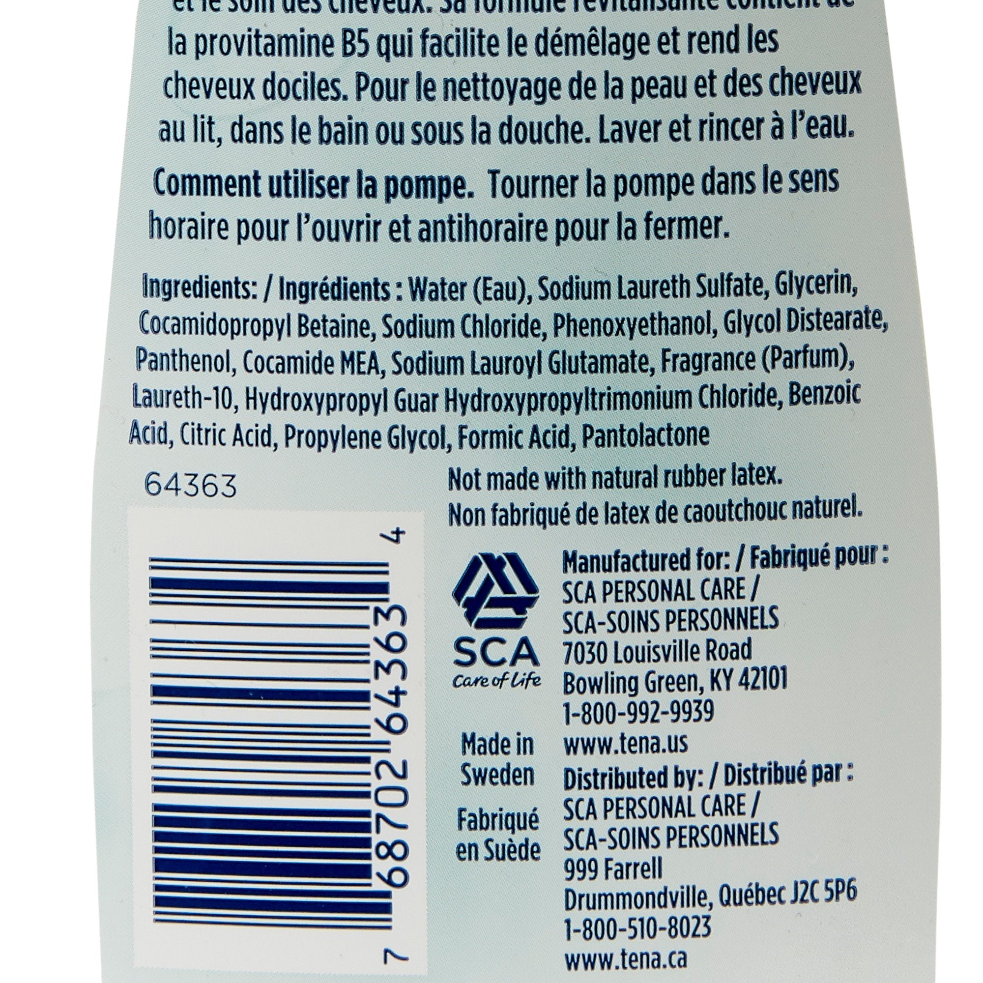 Tena® Scented Shampoo and Body Wash, 16.9 oz. Pump Bottle (10 Units)