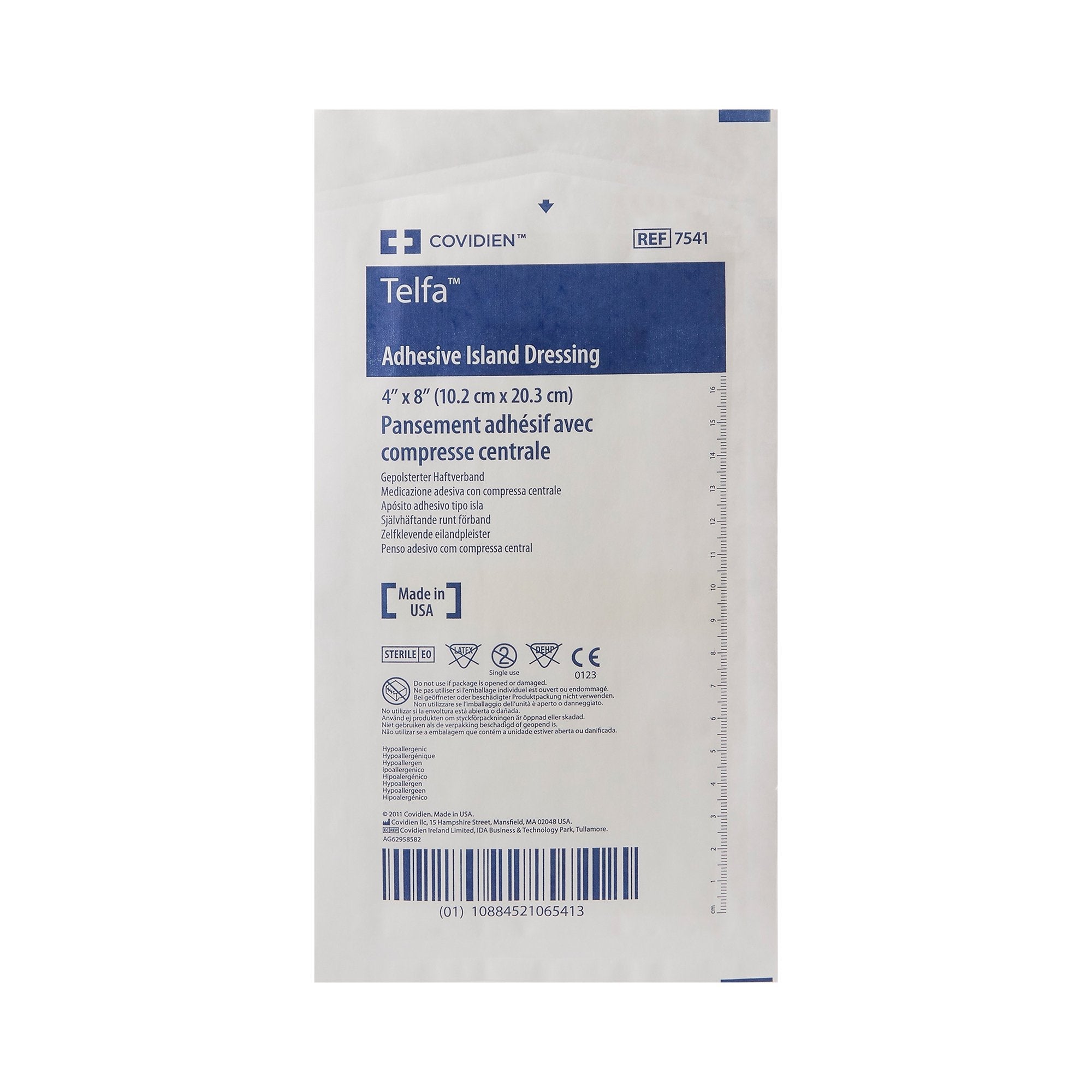 Telfa™ White Adhesive Dressing, 4 x 8 Inch (25 Units)