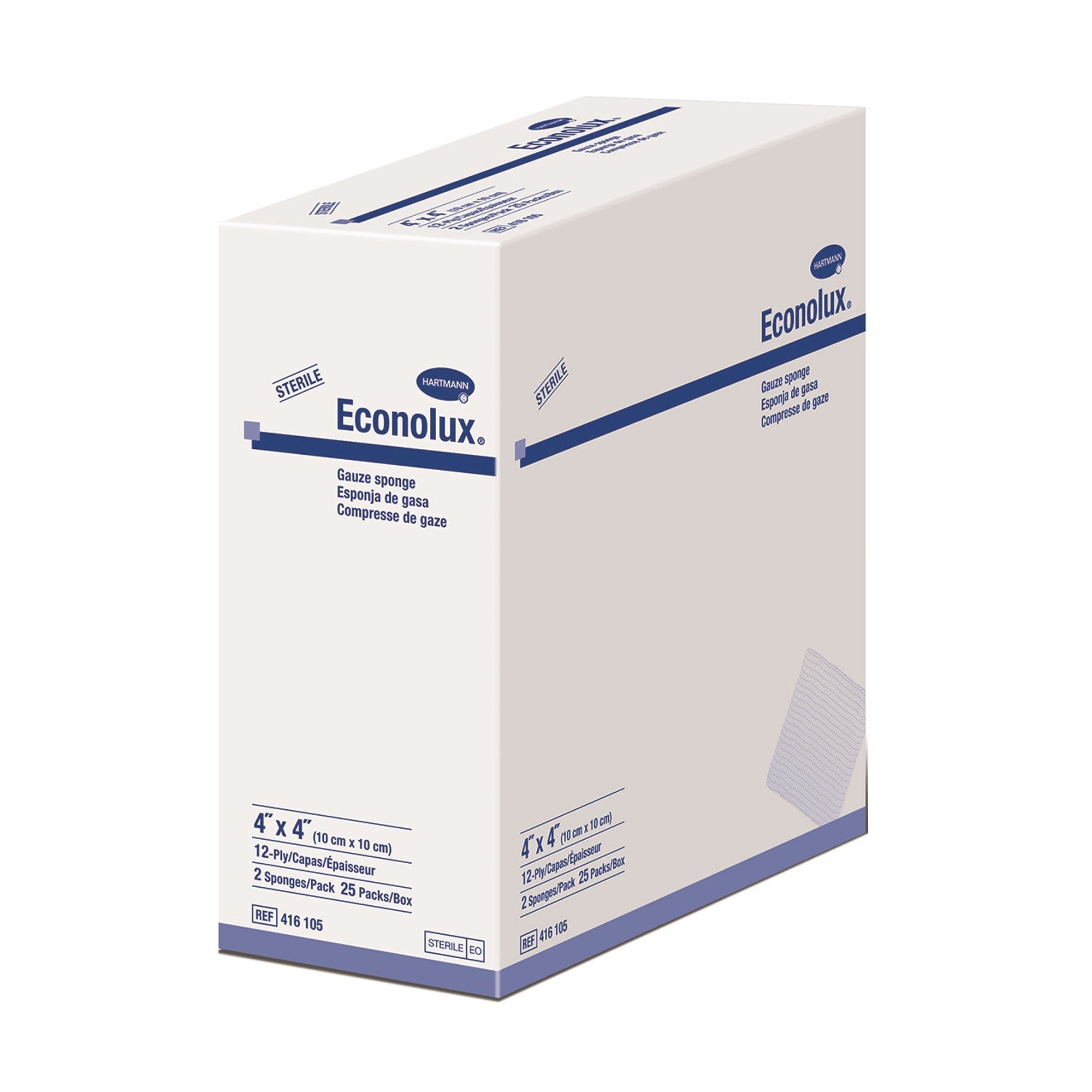 Econolux® Sterile Gauze Sponge, 4 x 4 Inch (600 Units)