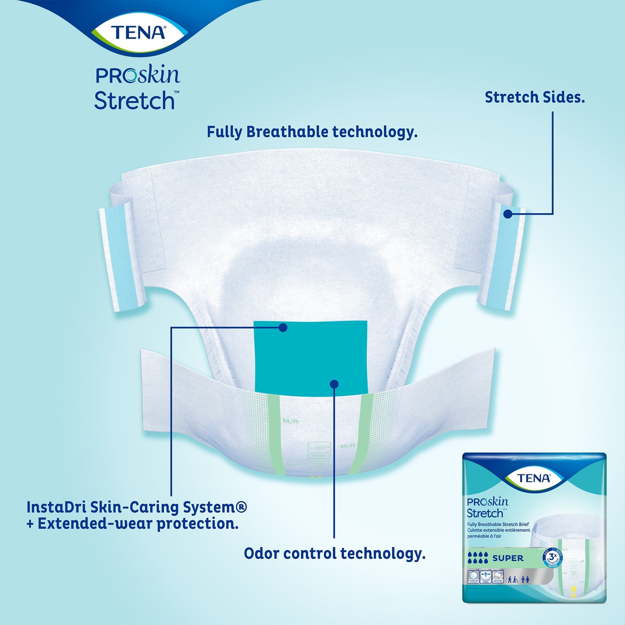 Tena ProSkin Stretch Super Incontinence Brief L/XL, Heavy Absorbency