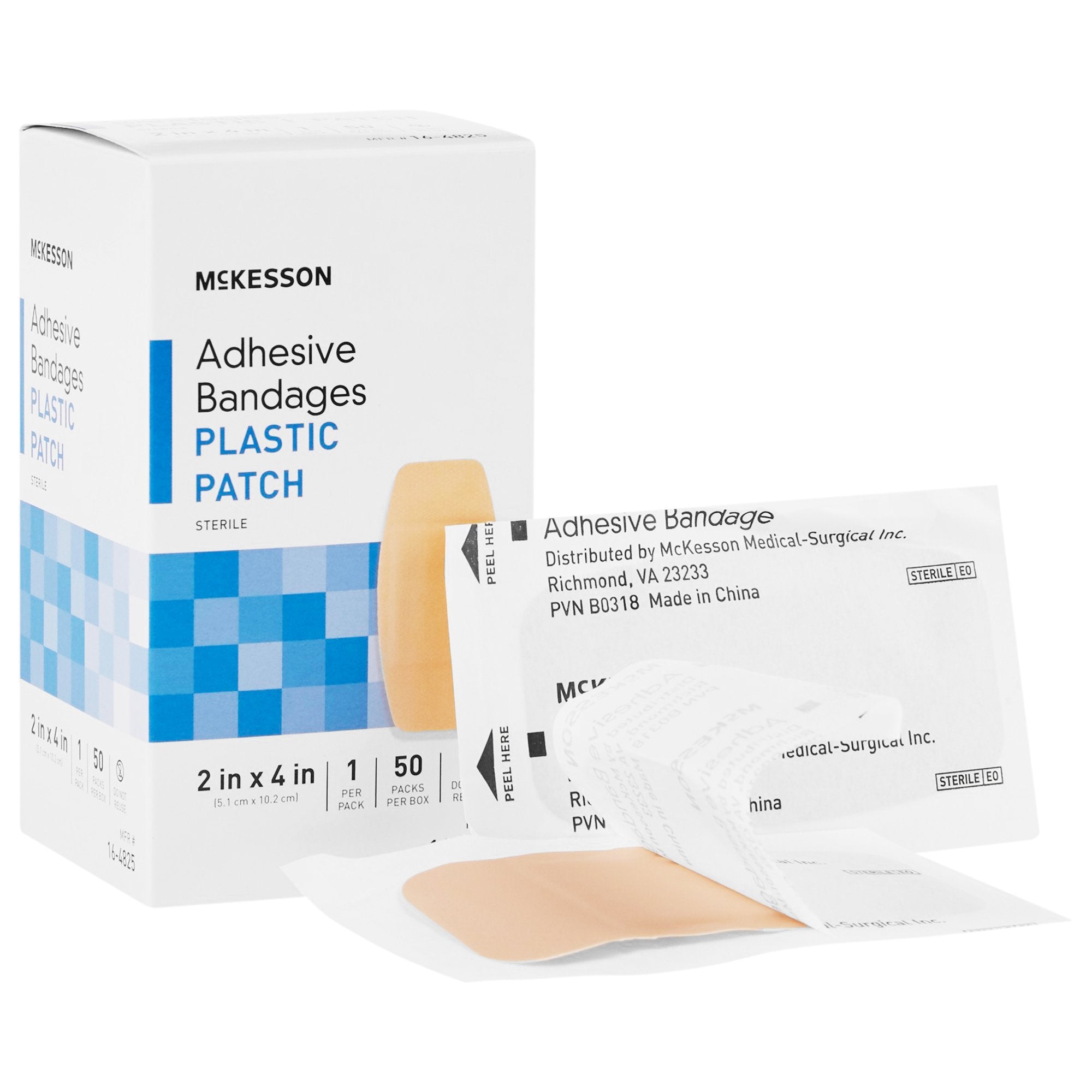McKesson Tan Adhesive Strip, 2 x 4 Inch (1 Unit)