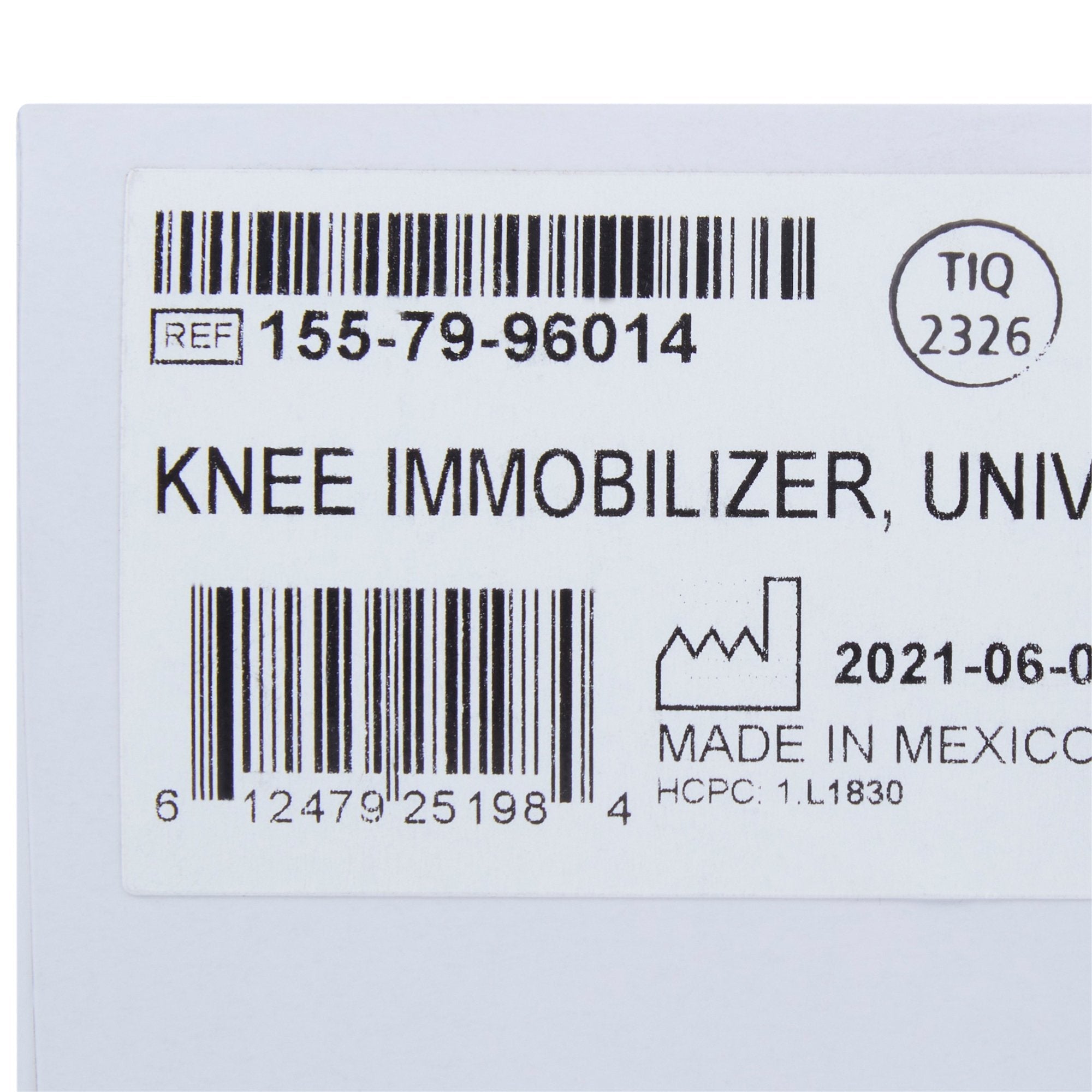 McKesson Knee Immobilizer, 14-Inch Length, One Size Fits Most (1 Unit)