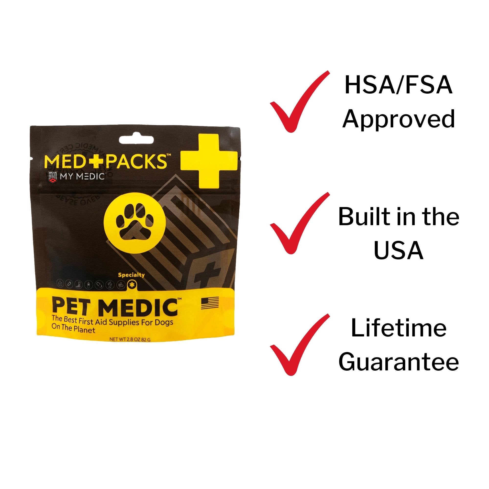 My Medic Med Packs First Aid Kit for Pets – Dog Injury Supplies in Portable Pouch (1 Unit)