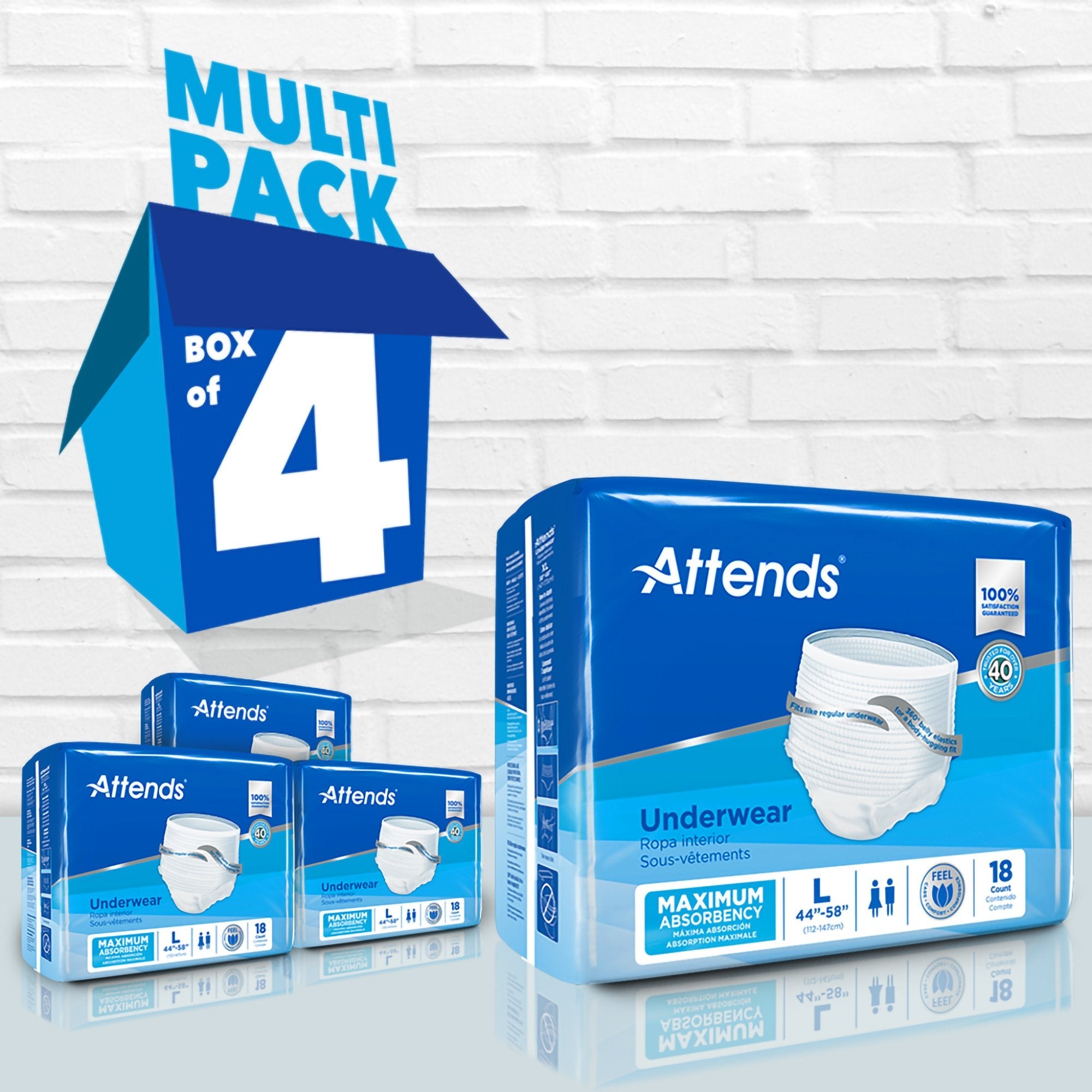 Attends® Extra Absorbency Underwear, Large (1 Unit)