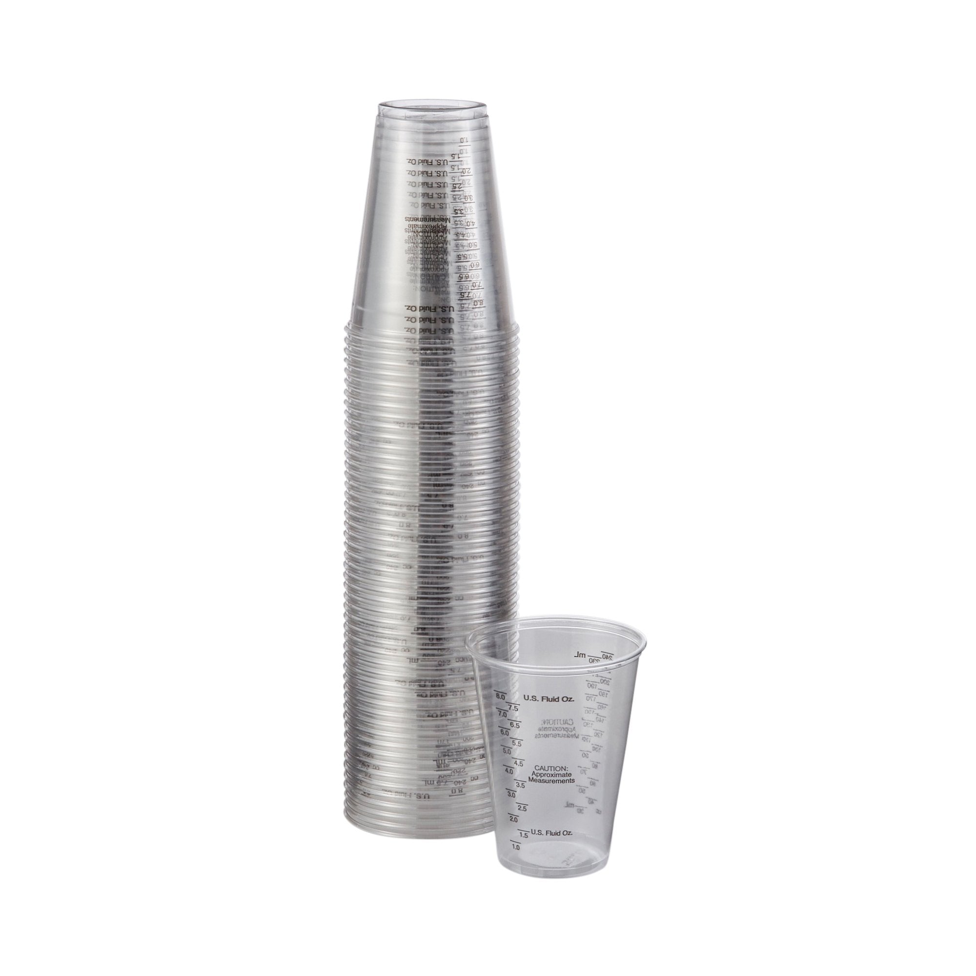 Solo Graduated Drinking Cup, Ultra Clear, 10 oz, Clear Plastic, Disposable (1000 Units)