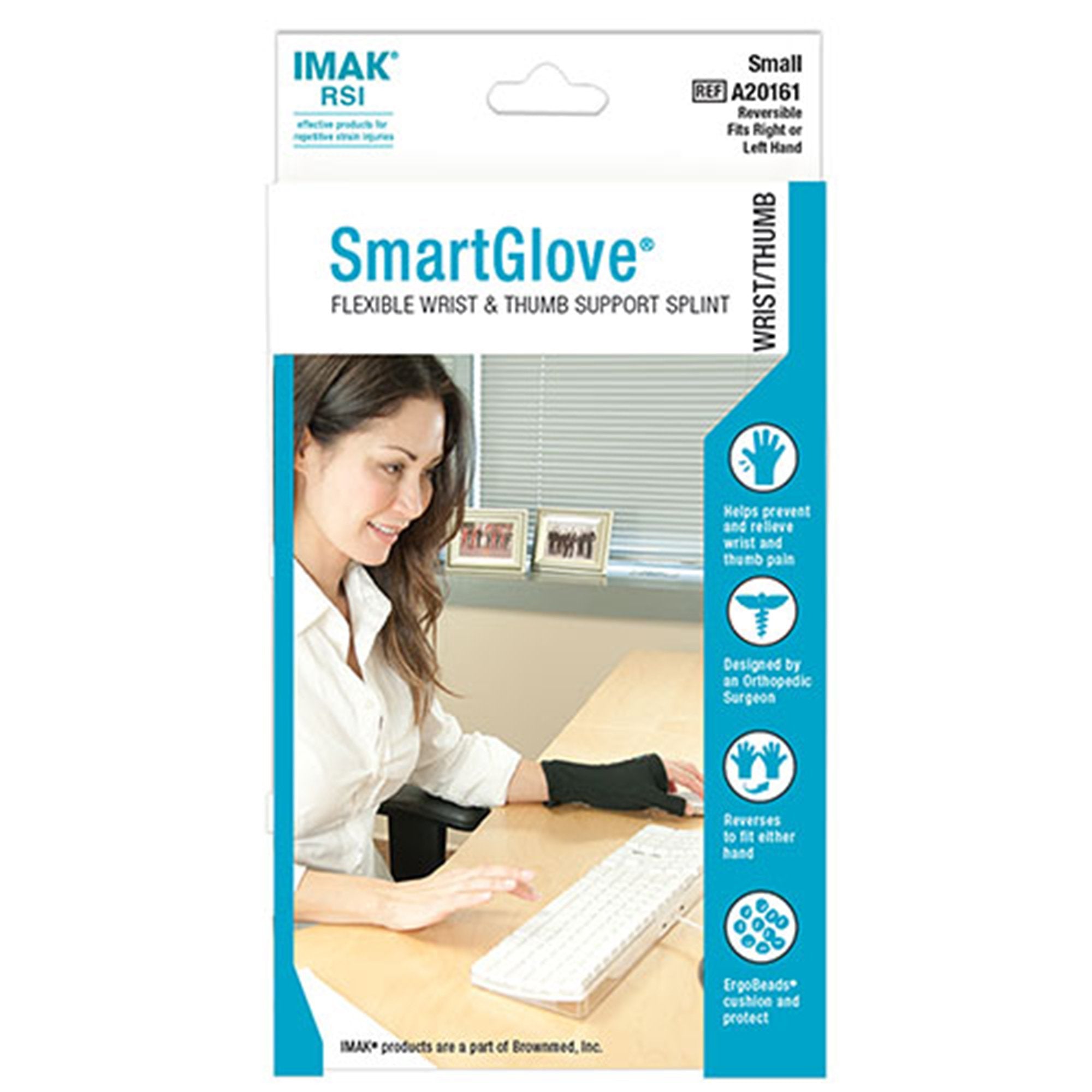 IMAK® RSI SmartGlove with Thumb Support Glove, Medium, Black (1 Unit)