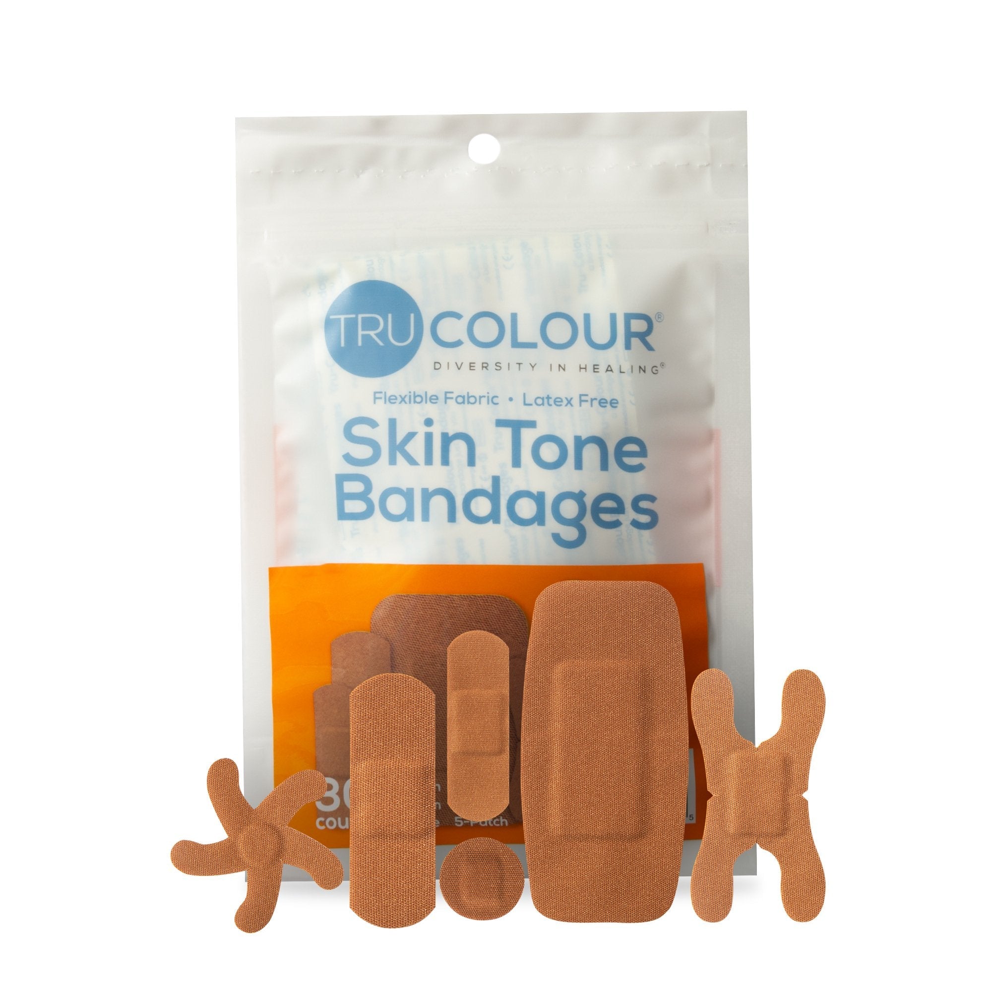 TruColour® Brown Adhesive Strips, Assorted Shapes and Sizes (30 Units)