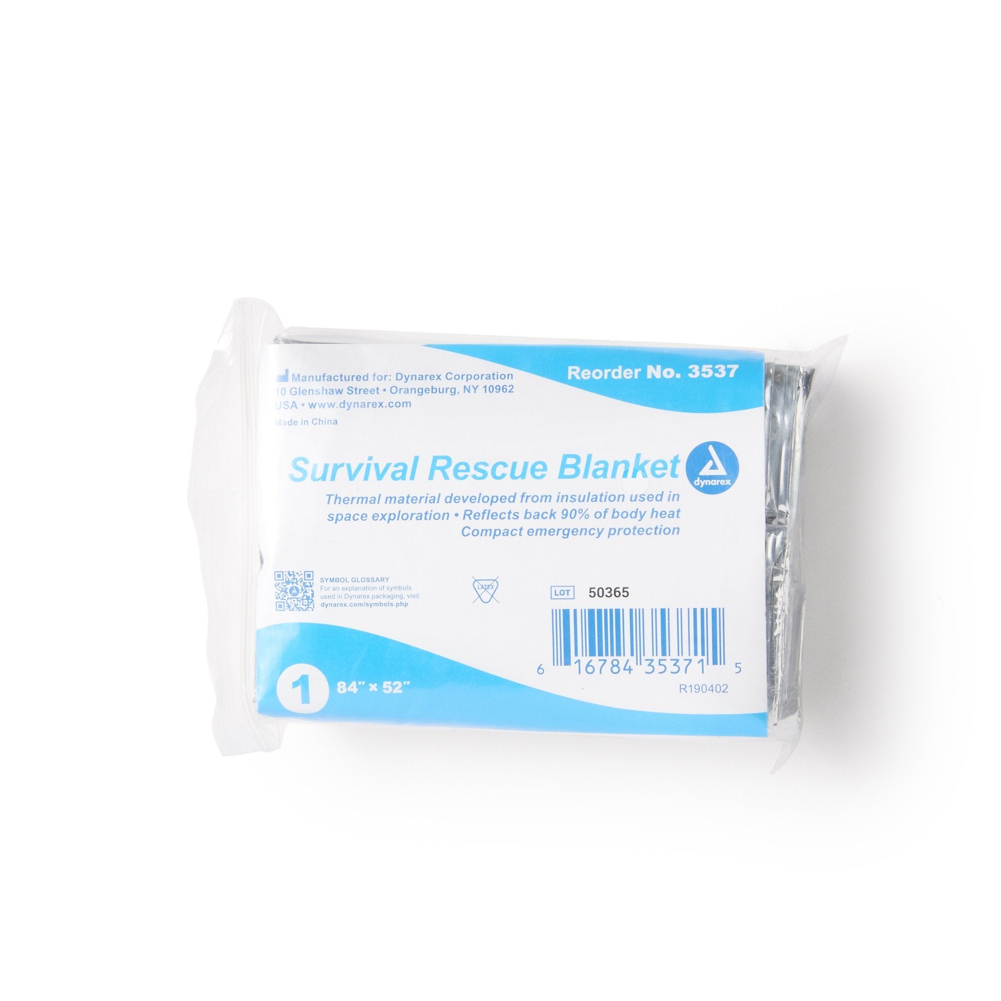 dynarex® Mylar Rescue Blanket, 52 x 84 Inch (120 Units)