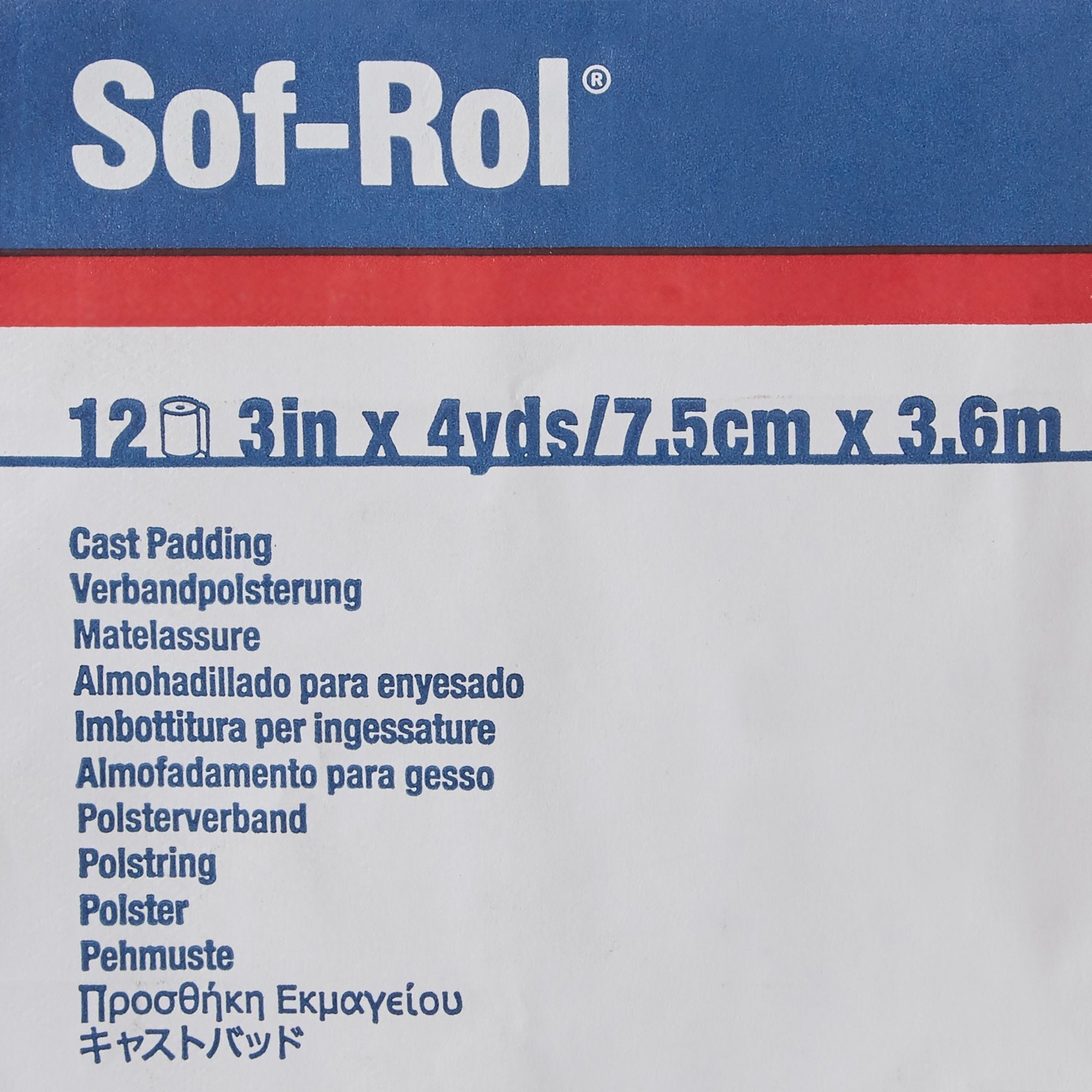 Sof-Rol® White Rayon Cast Padding, 3 Inch x 4 Yard (12 Units)