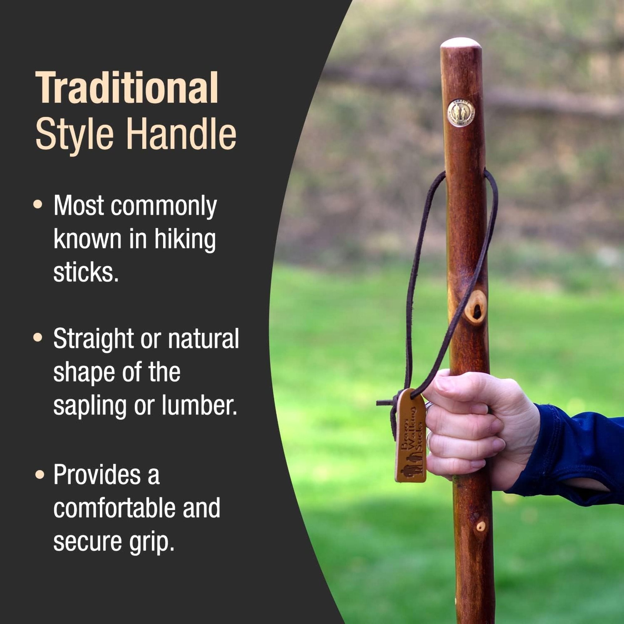 Brazos™ Maple Rustic Walking Stick, 55-Inch Height (1 Unit)