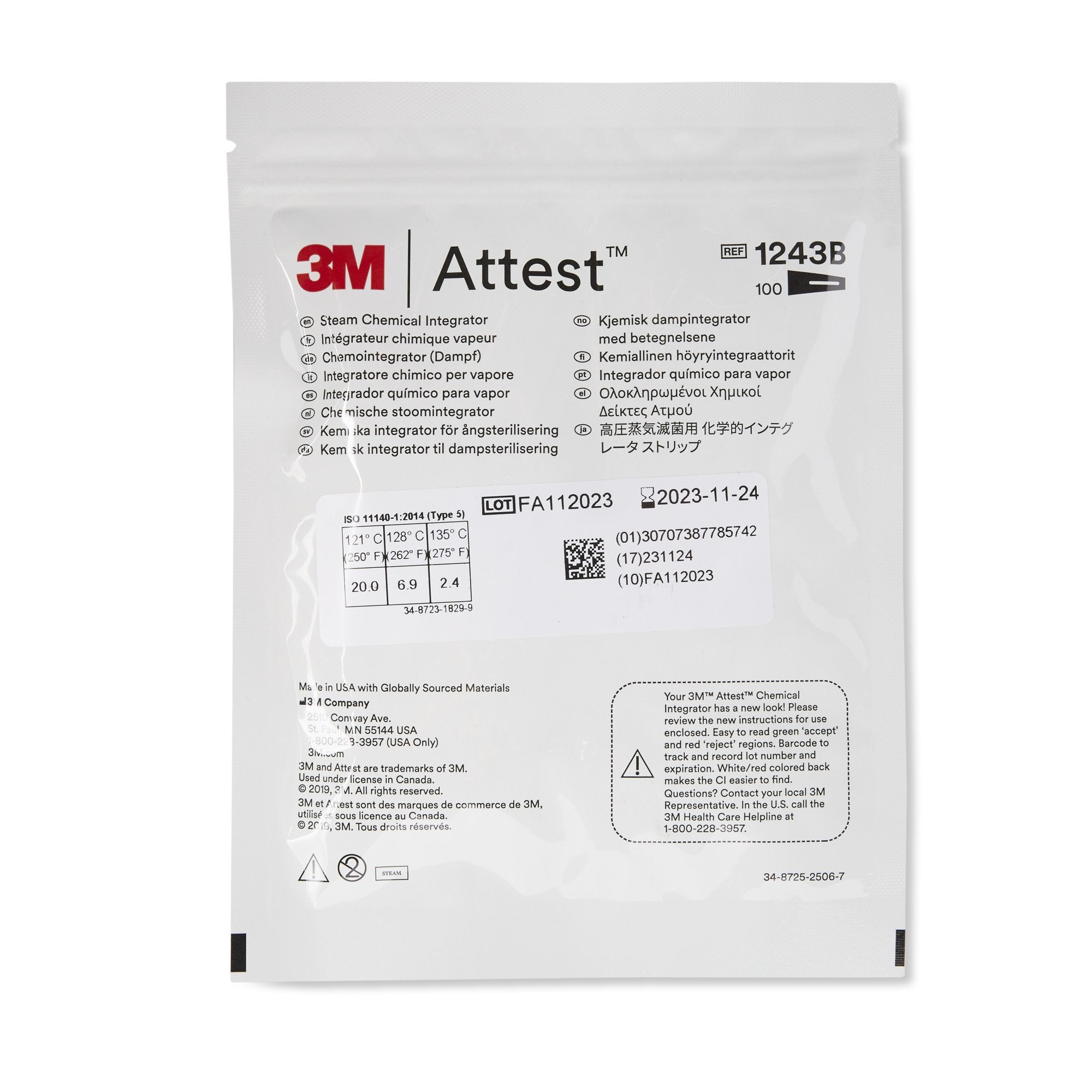 3M™ Attest™ Sterilization Chemical Integrator Strip (1000 Units)