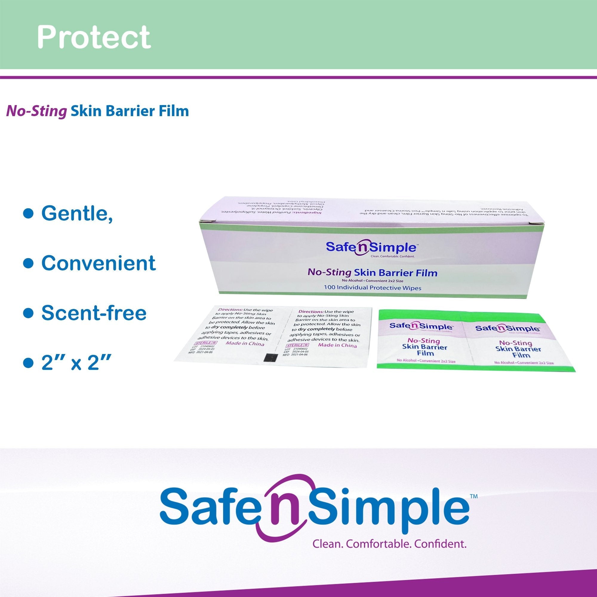 Safe n Simple™ Barrier Wipe (100 Units)