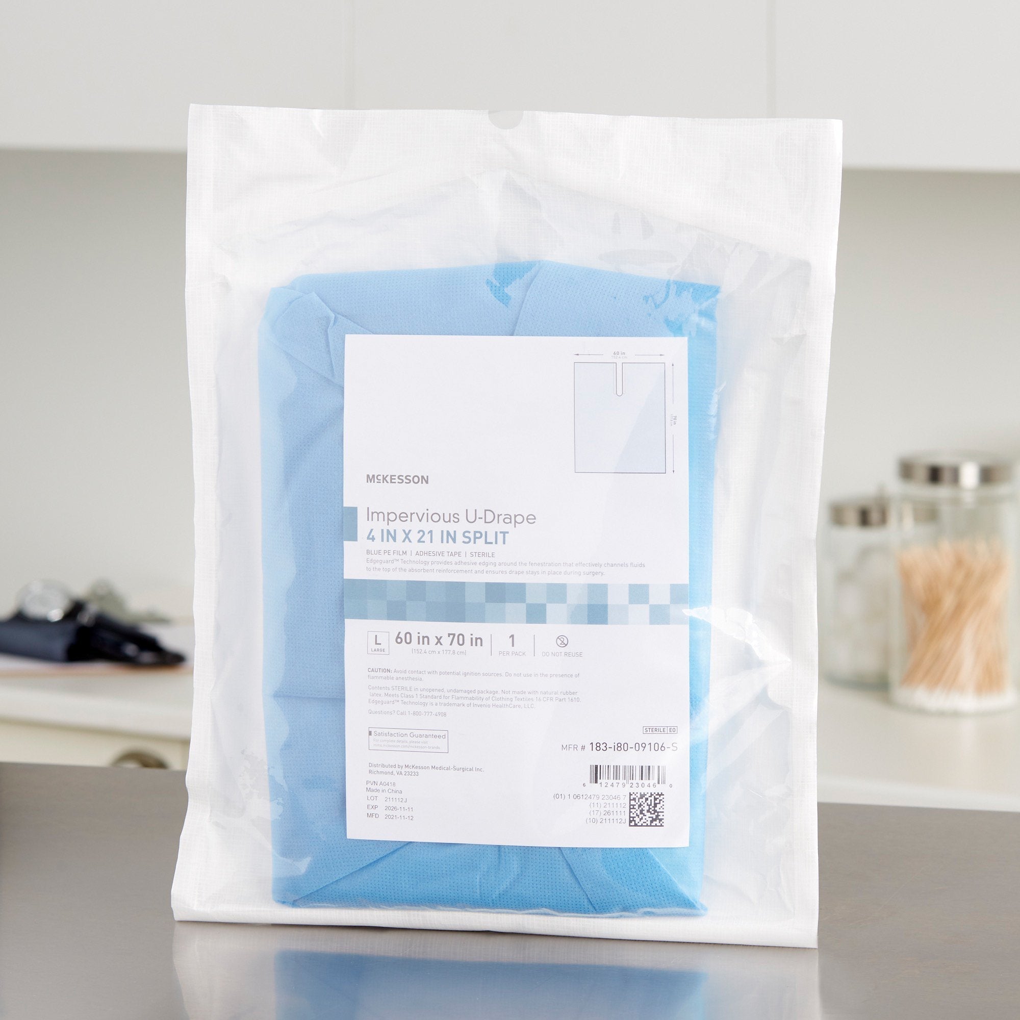 McKesson Sterile Impervious Orthopedic U-Drape, 60 x 70 Inch (1 Unit)