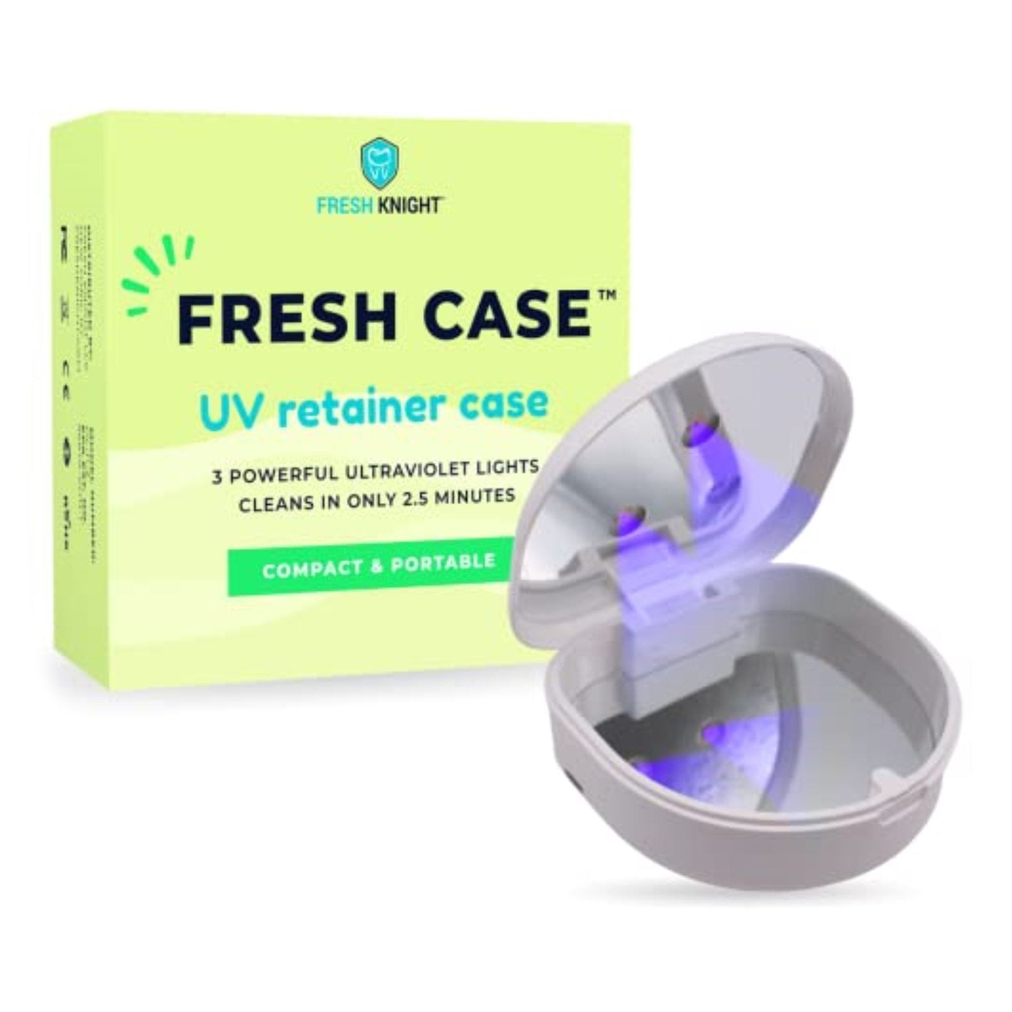 Fresh Knight™ Fresh Case™ UV Retainer Case, White (1 Unit)