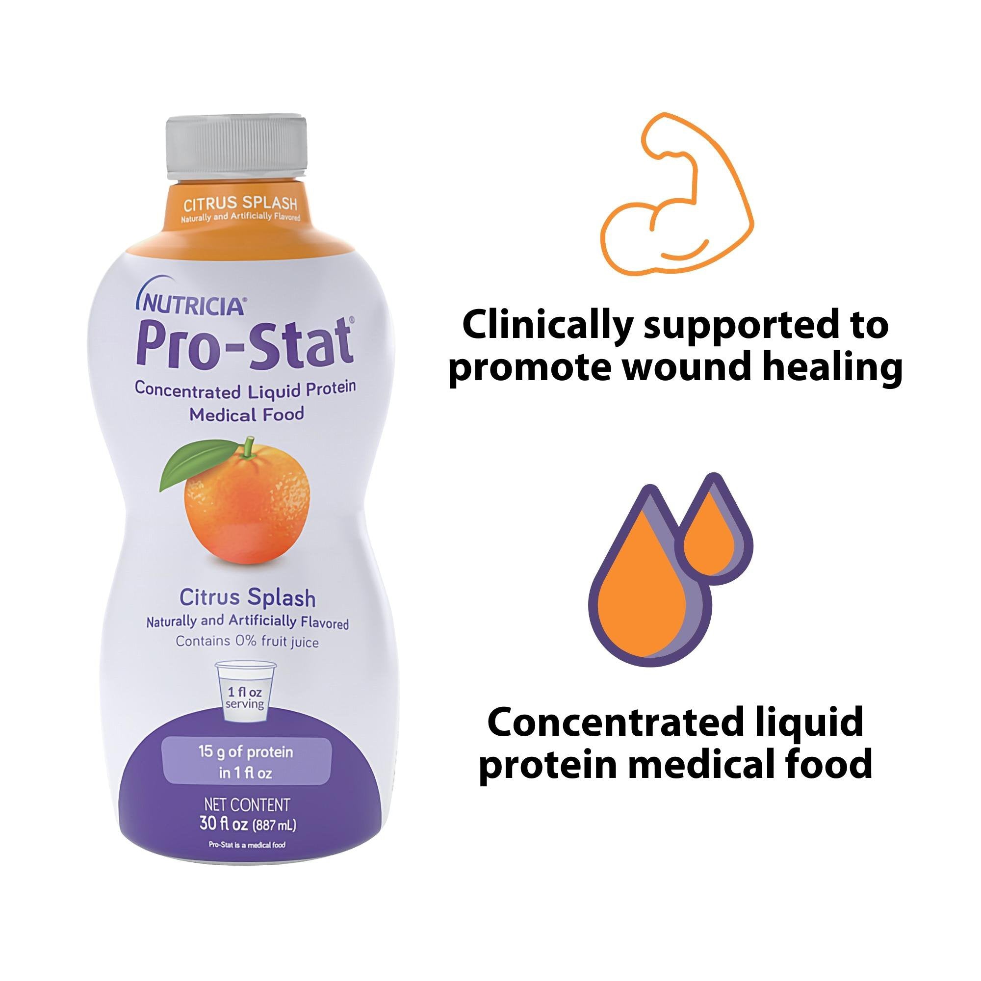 Pro-Stat Sugar-Free Citrus Liquid Protein, Rapid Absorption, 30oz