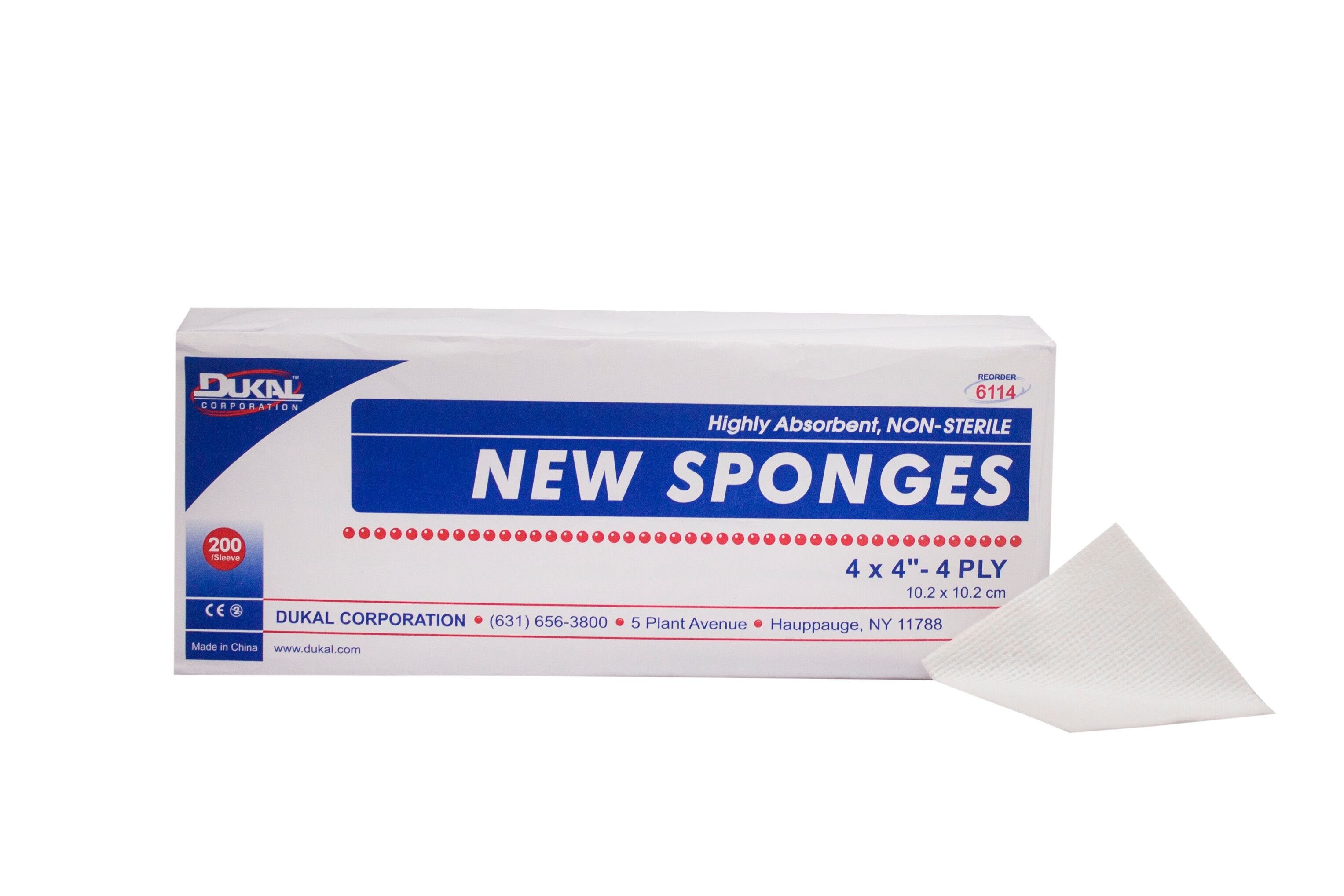 Dukal™ NonSterile Nonwoven Sponge, 4 x 4 Inch (10 Units)