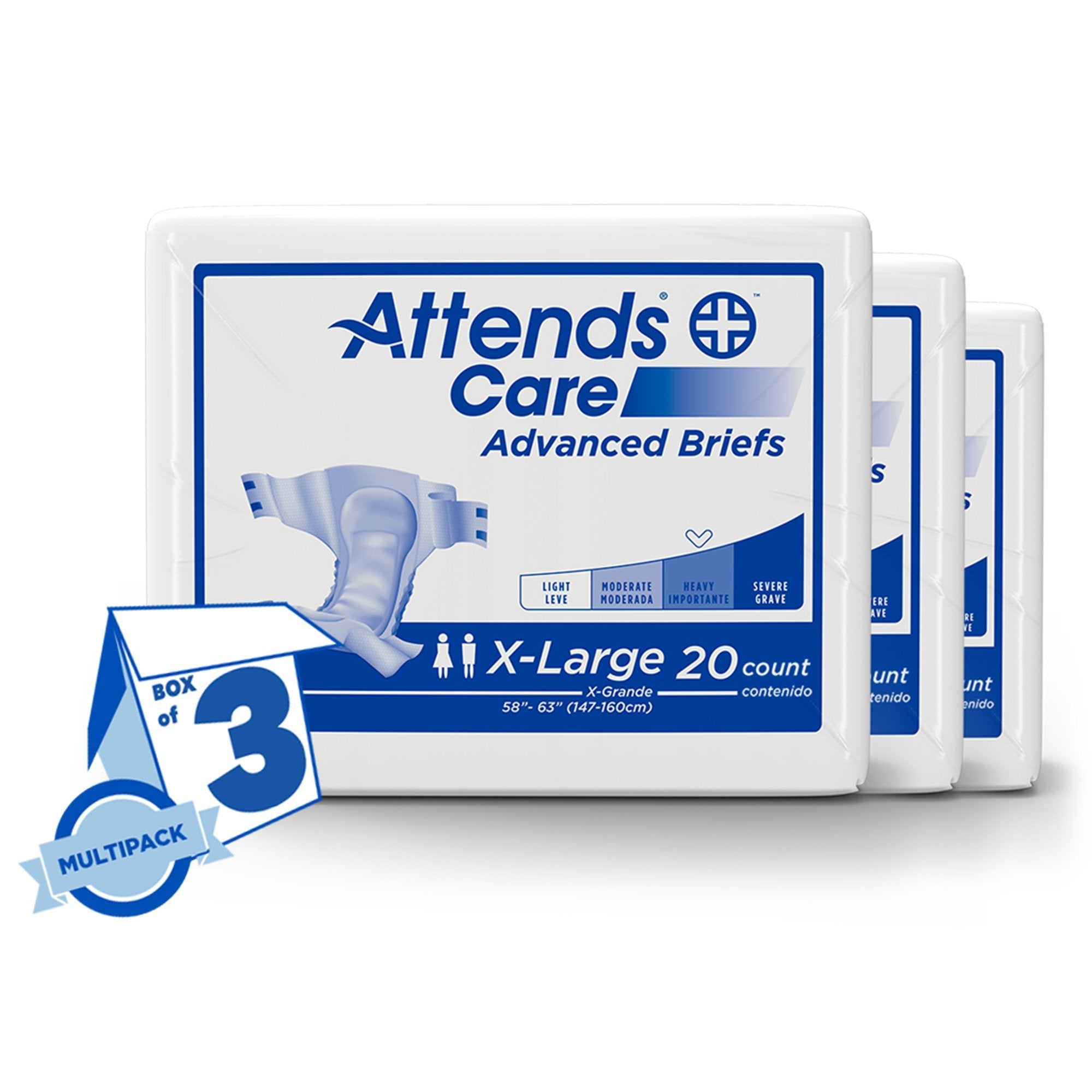 Attends® DermaDry™ Plus Incontinence Brief, Extra Large (20 Units)