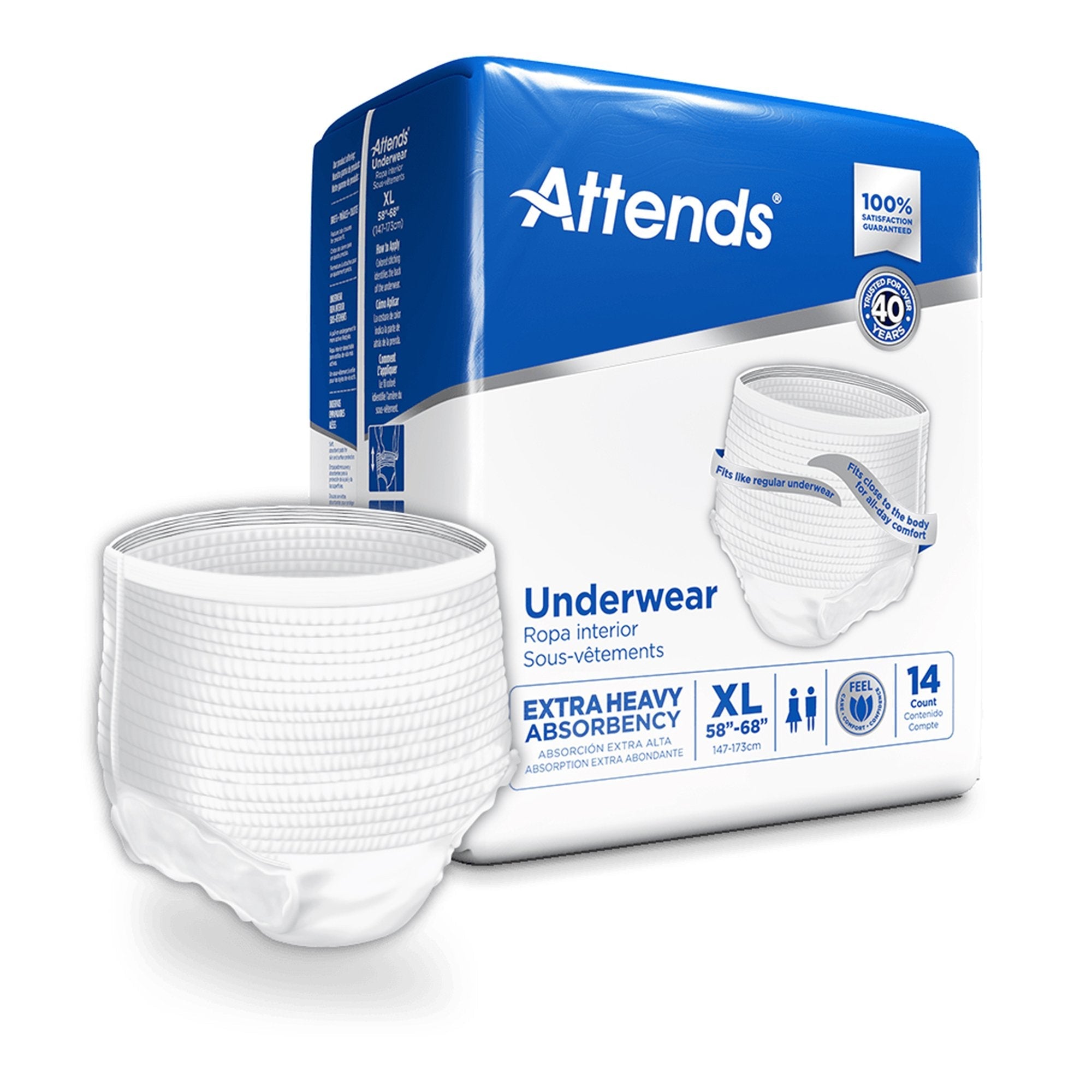 Attends® Care Moderate Absorbent Underwear, Extra Large (14 Units)