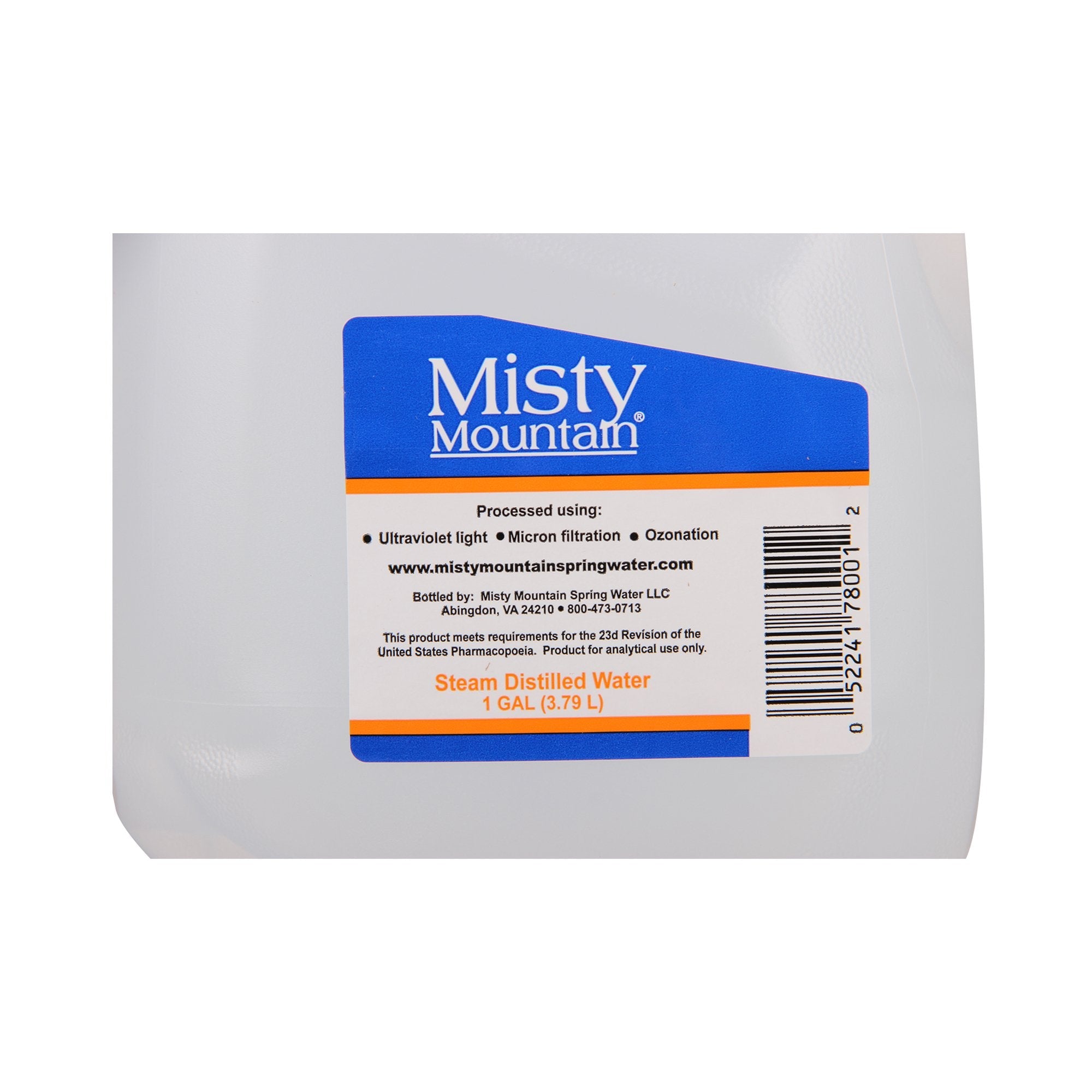 Misty Mountain® Pure Distilled Water - 1 Gallon Jug for Drinking & Appliances