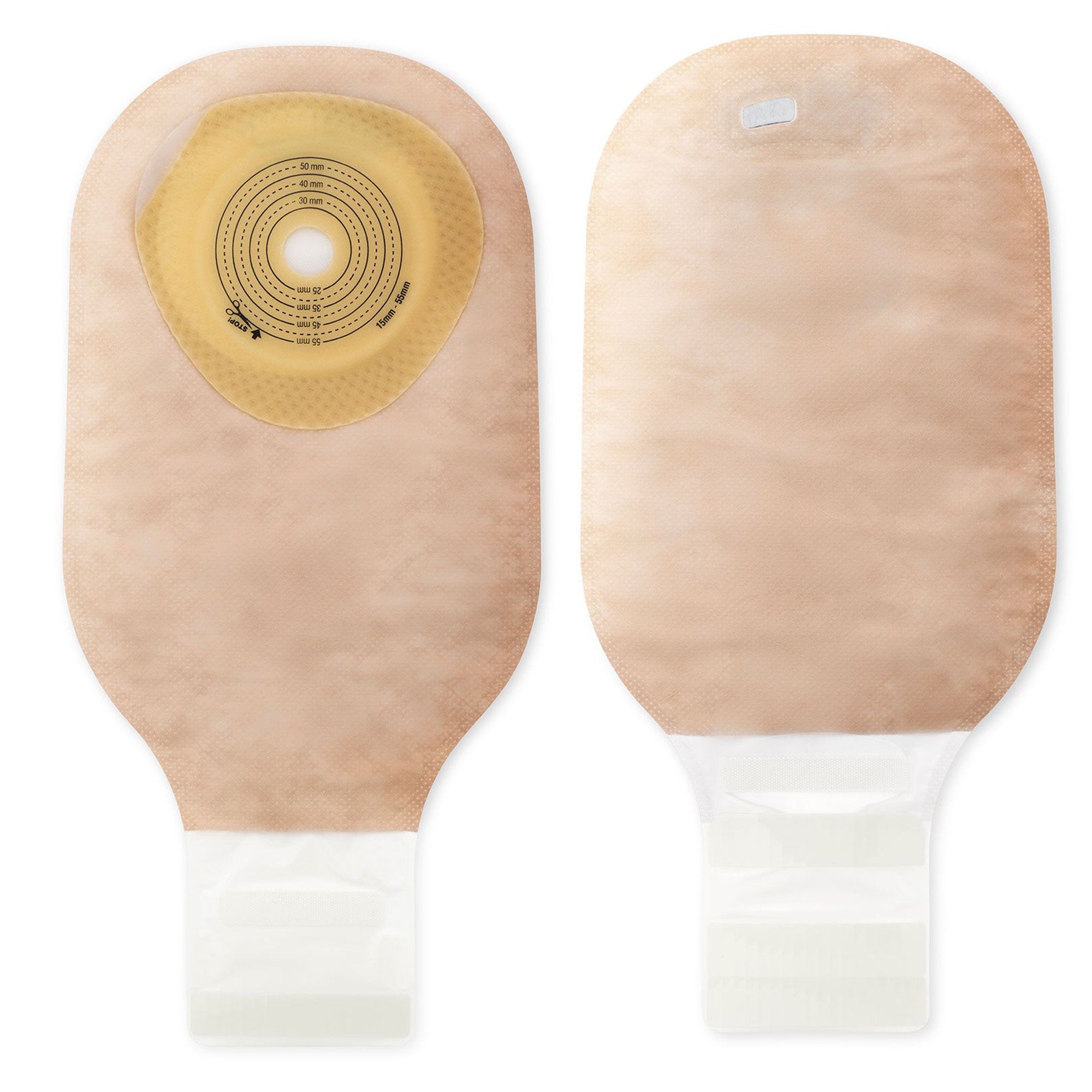 Premier™ One-Piece Drainable Beige Filtered Colostomy Pouch, 12 Inch Length, 5/8 to 2-1/8 Inch Stoma (10 Units)