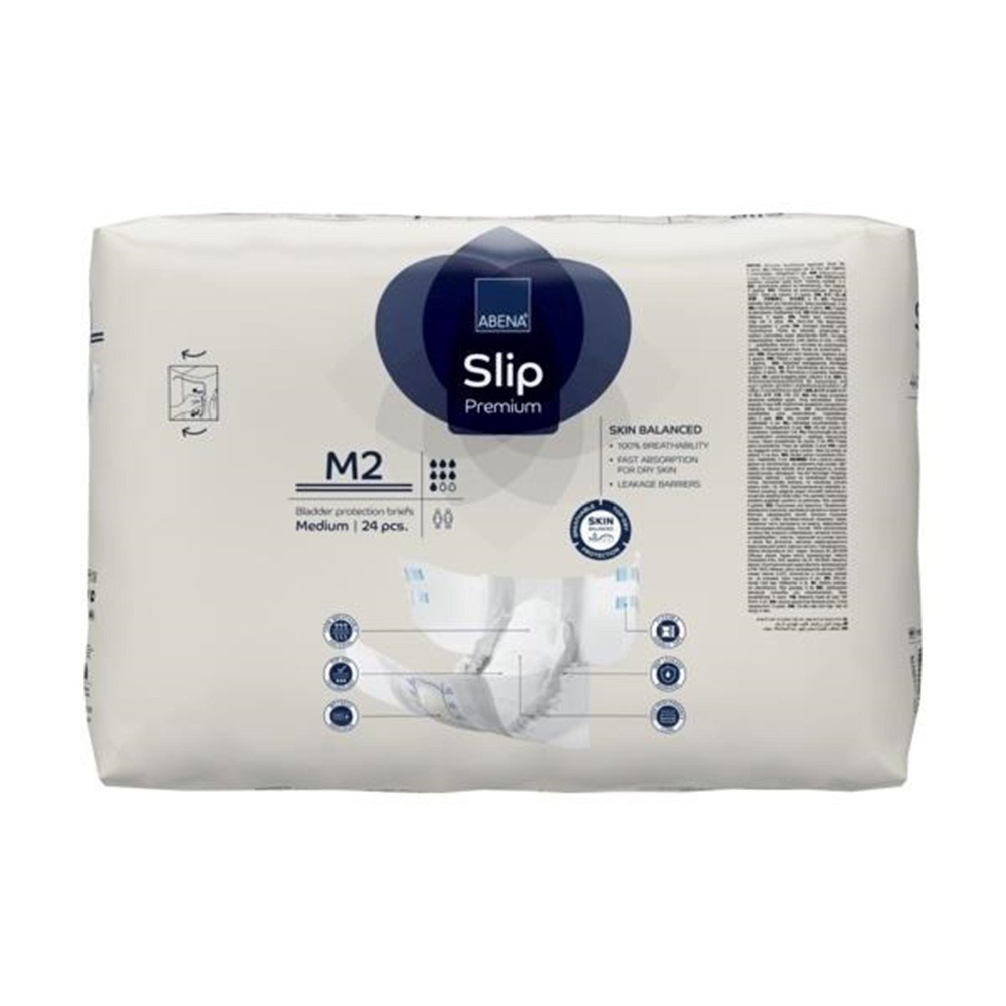 Abena® Slip Premium M2 Incontinence Brief, Medium (96 Units)