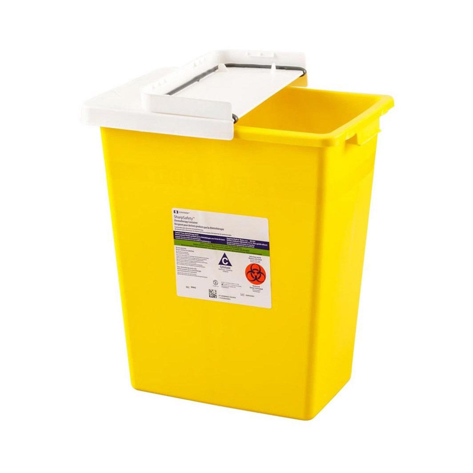 SharpSafety™ Chemotherapy Waste Container, 2 Gallon, 10 x 10½ x 7¼ Inch (20 Units)