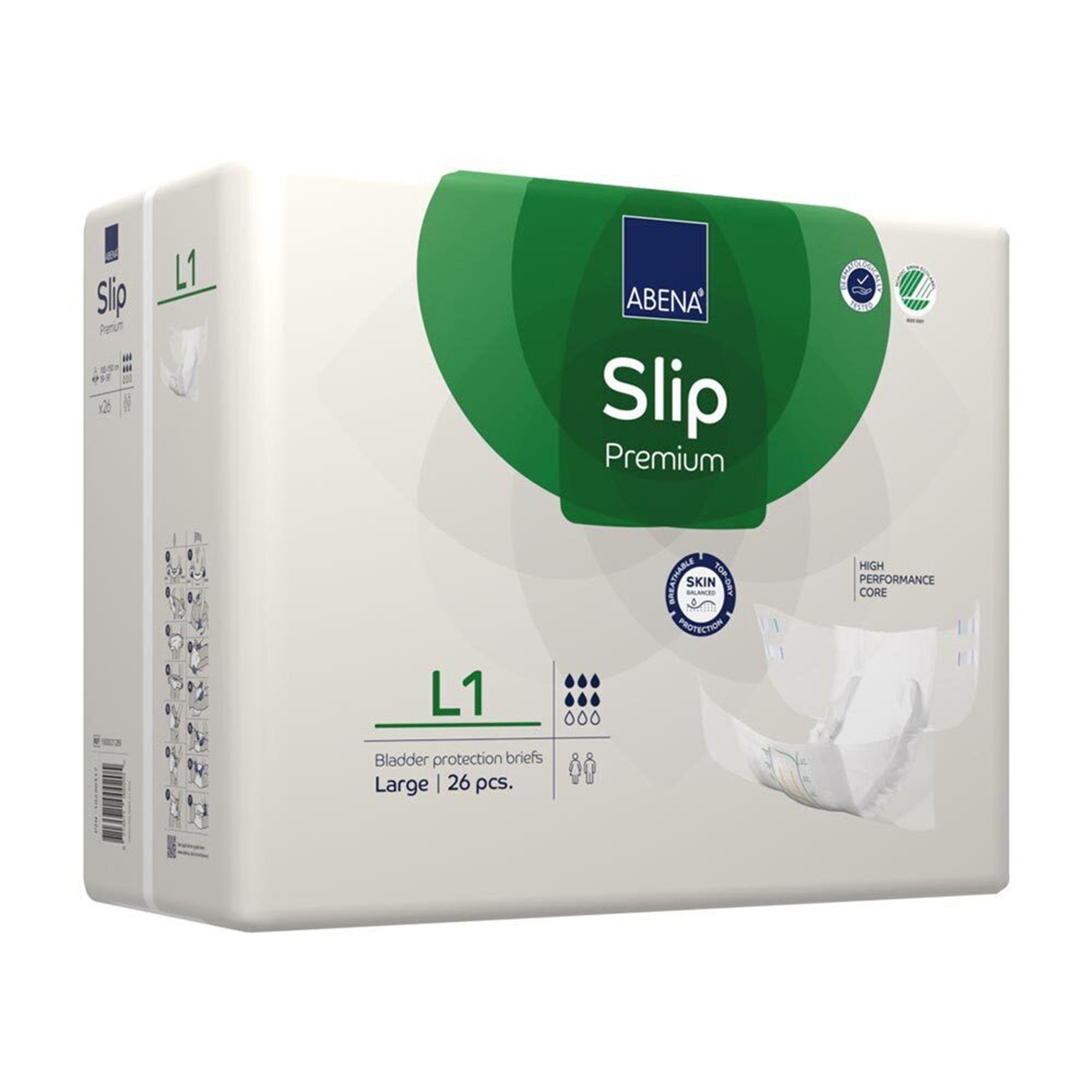 Abena® Slip Premium L1 Incontinence Brief, Large (104 Units)