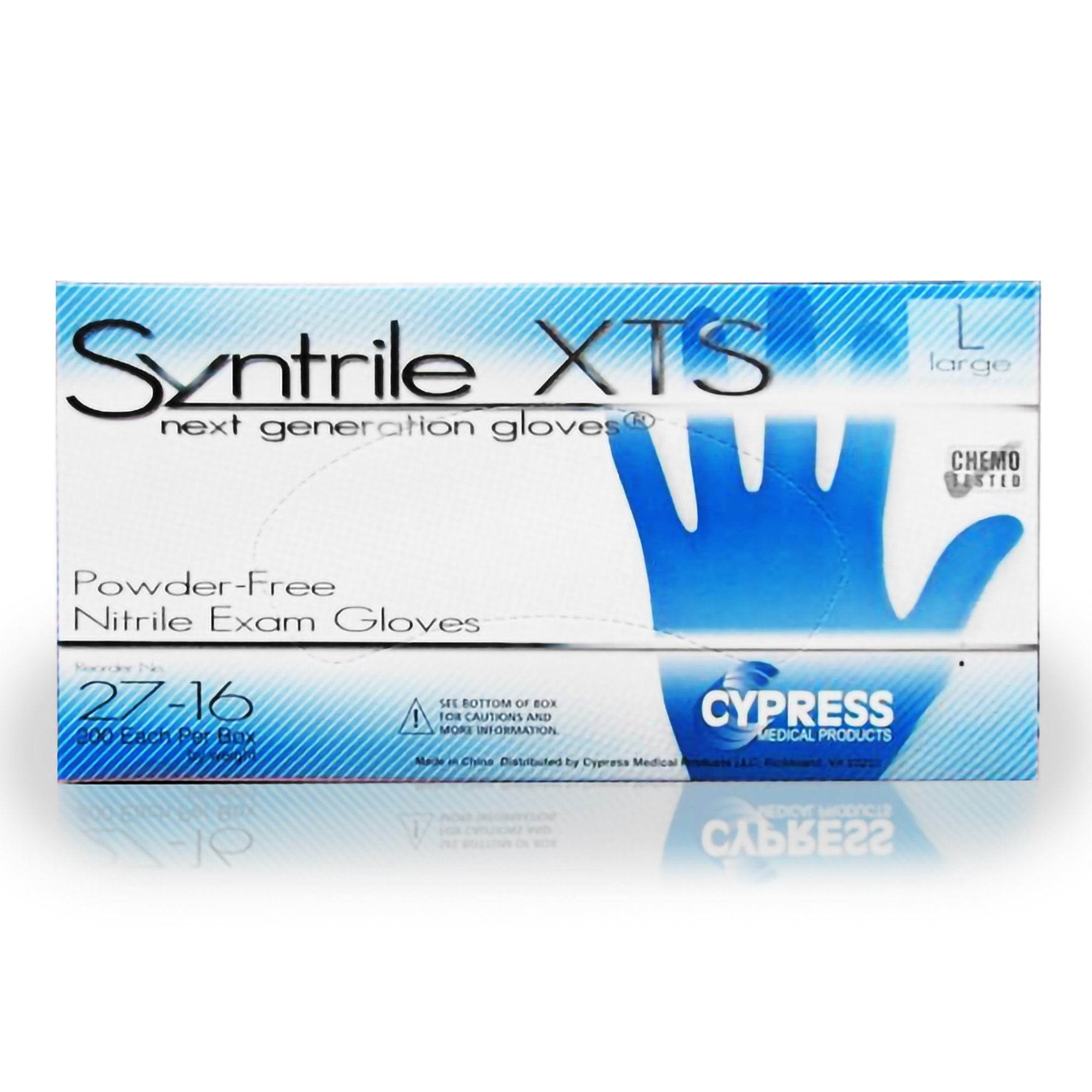 Syntrile® XTS Nitrile Standard Cuff Length Exam Glove, Large, Blue (200 Units)