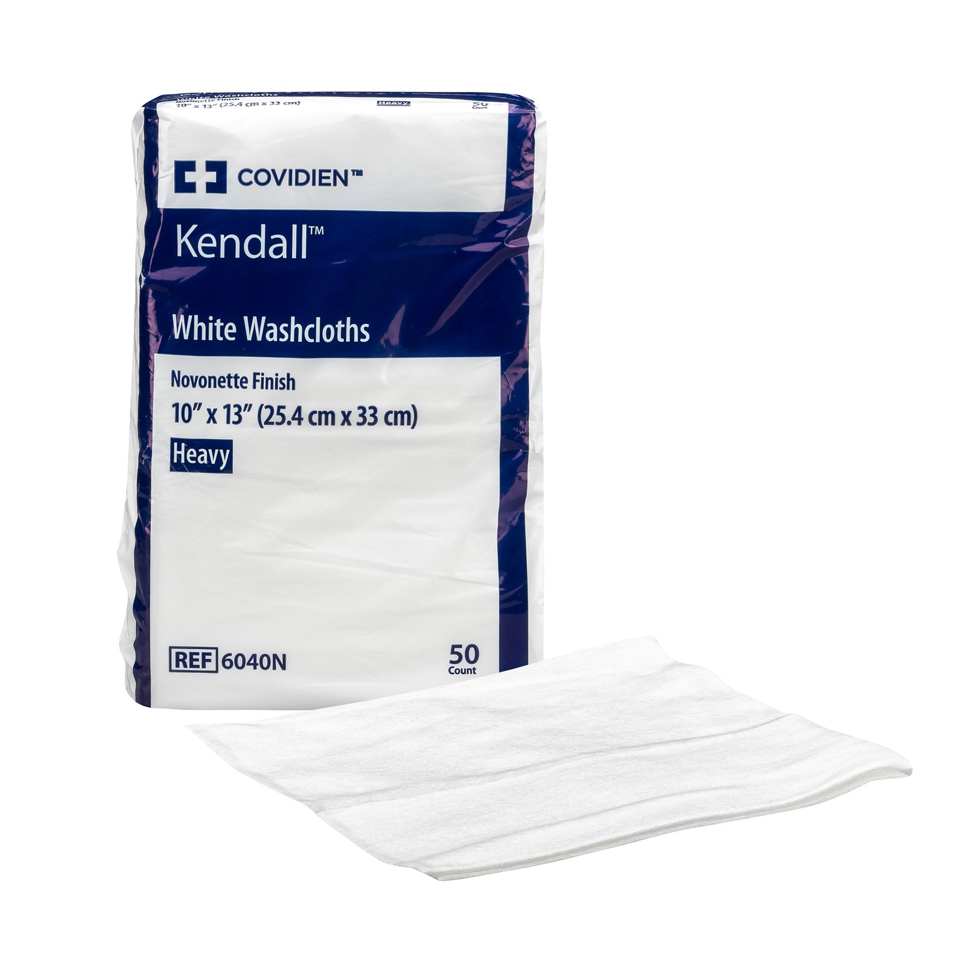 Kendall™ White Washcloth, 10 x 13 Inch (1 Unit)