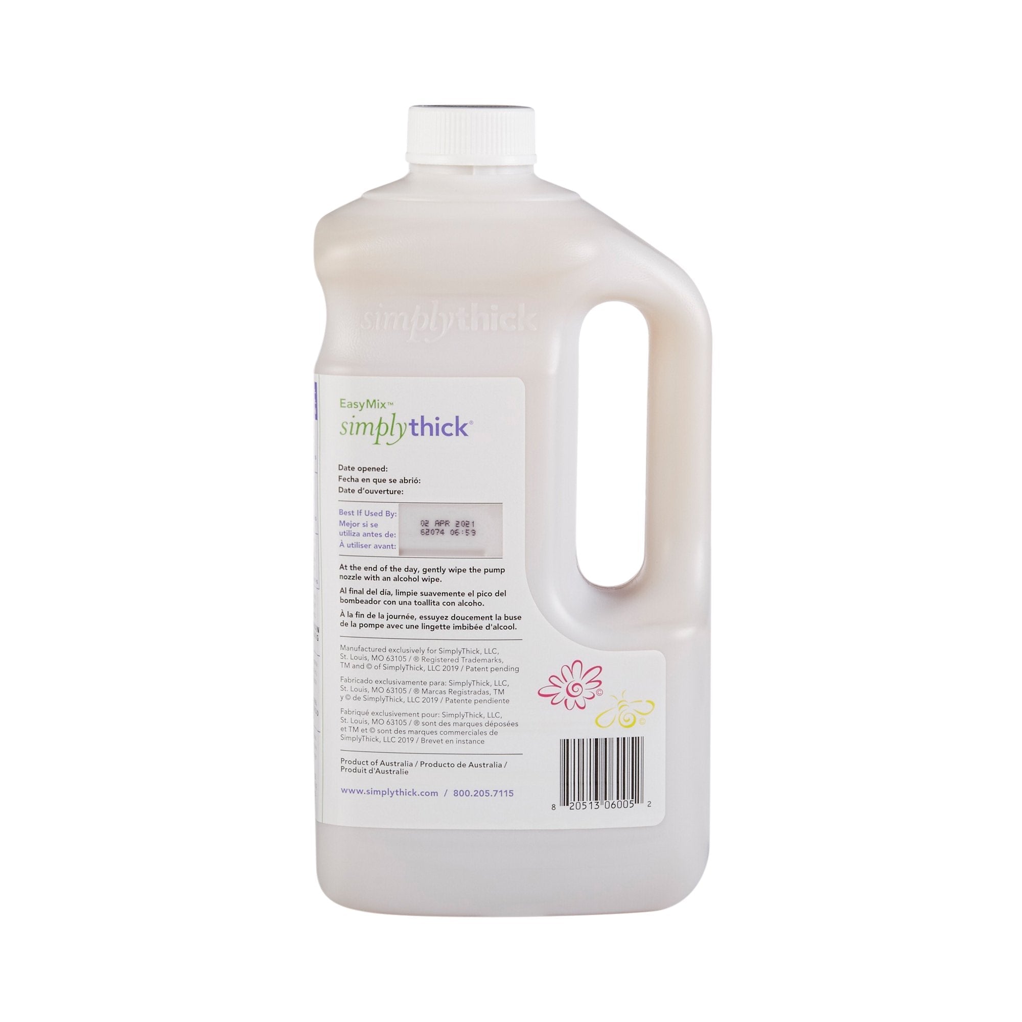 SimplyThick EasyMix Gel Thickener, 1.6L Pump Bottle - IDDSI Level 2