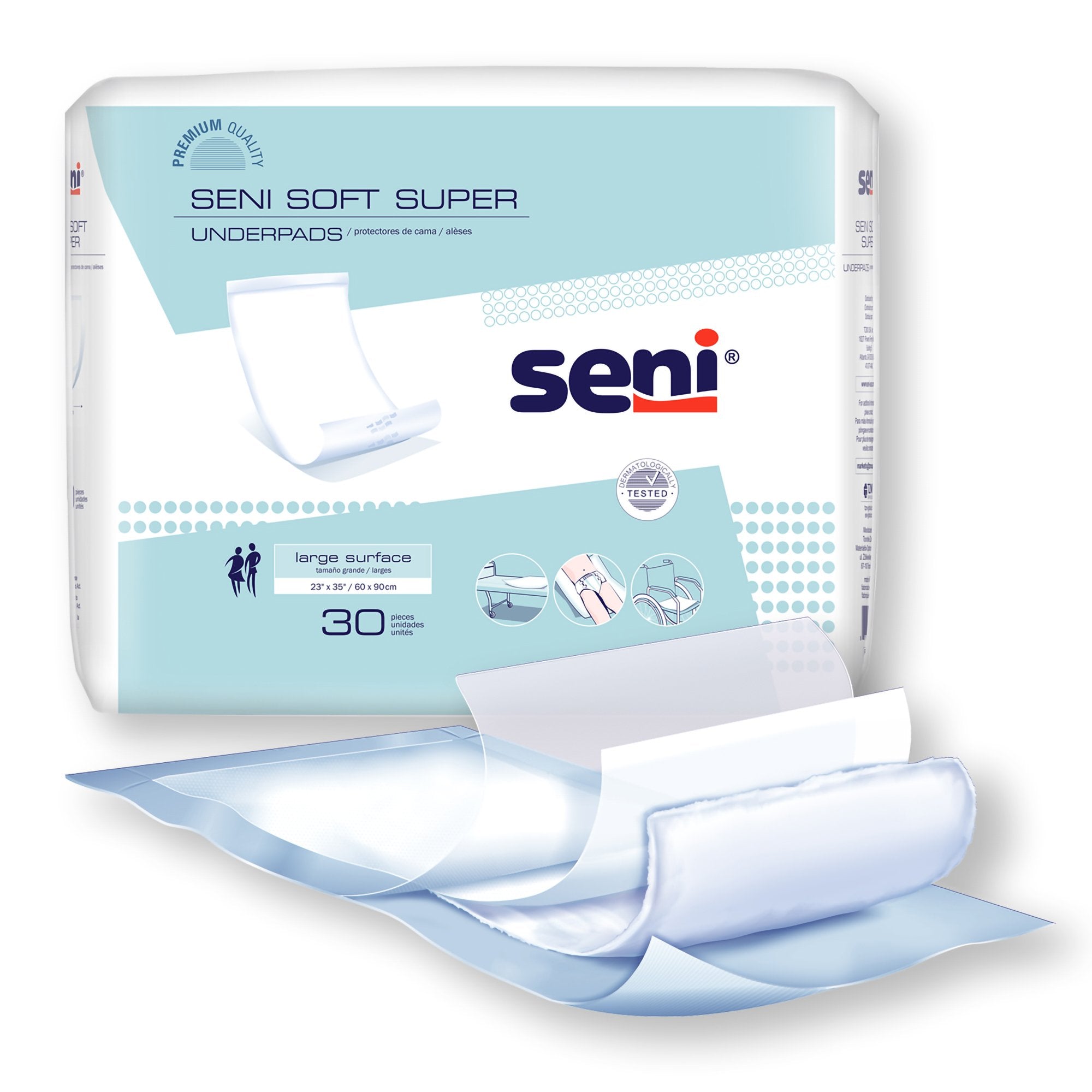 Seni® Soft Super Underpad, 23 x 35 Inch (30 Units)